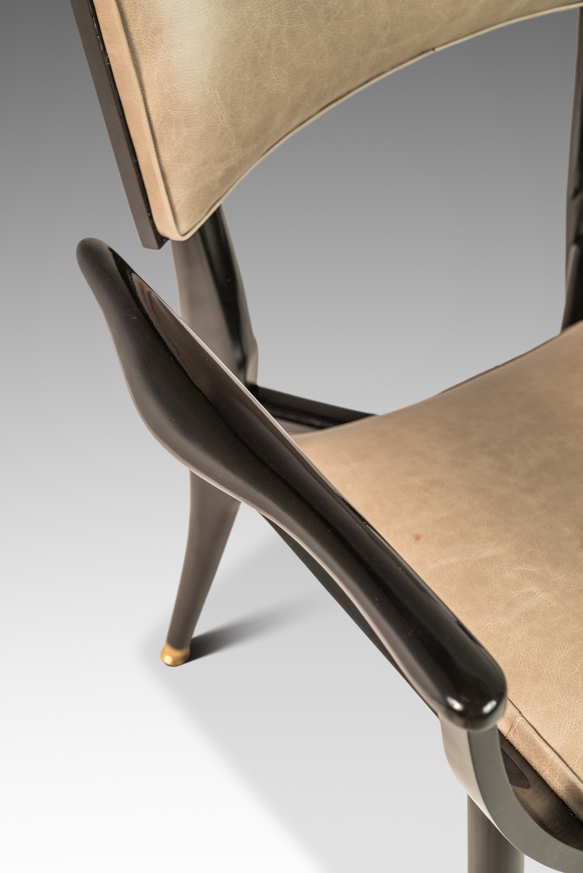 Rare Ebonized Armchair in Maple by Harold Schwartz for Romweber, USA, 1960s For Sale 11