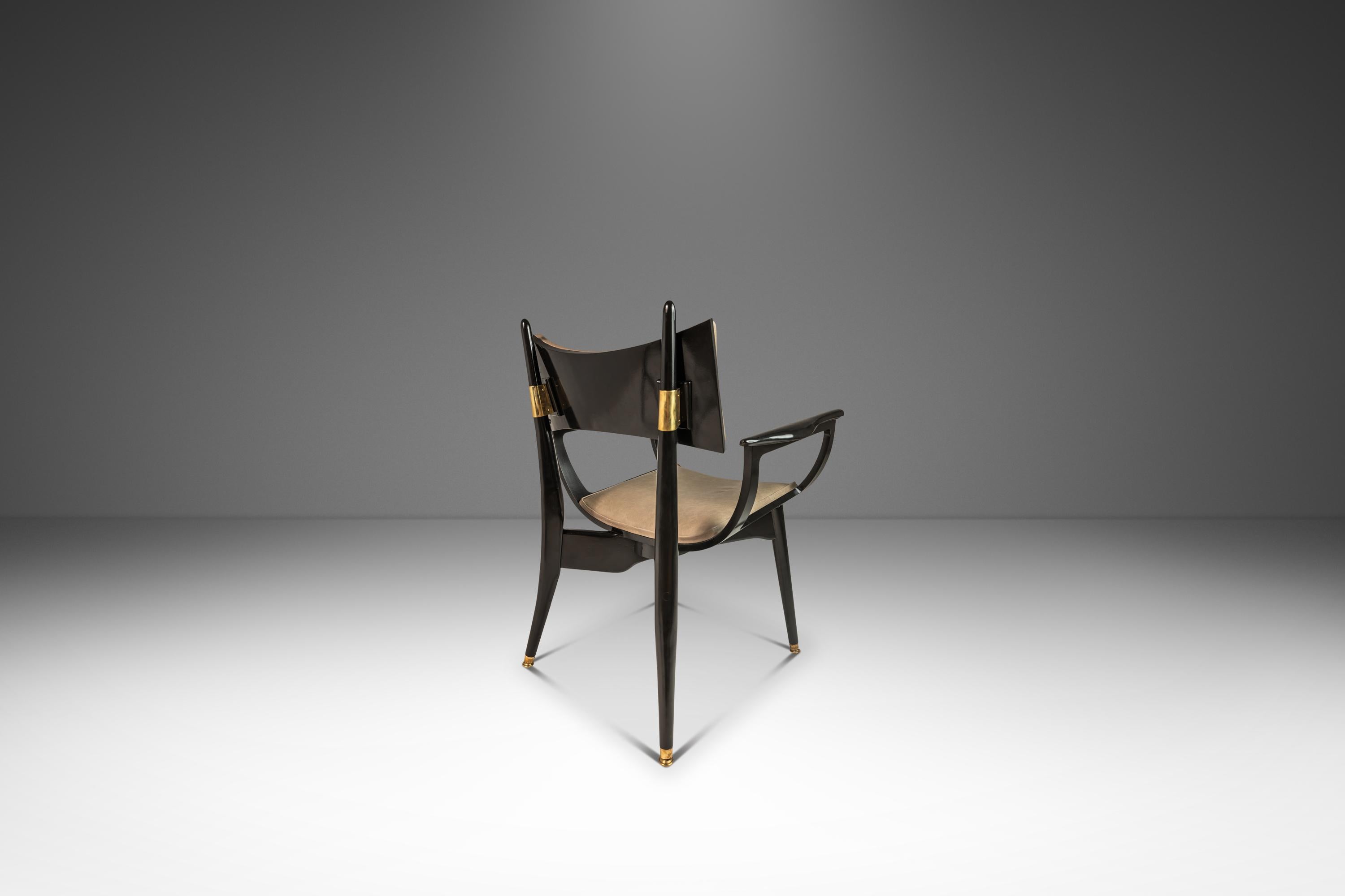 Rare Ebonized Armchair in Maple by Harold Schwartz for Romweber, USA, 1960s In Good Condition For Sale In Deland, FL