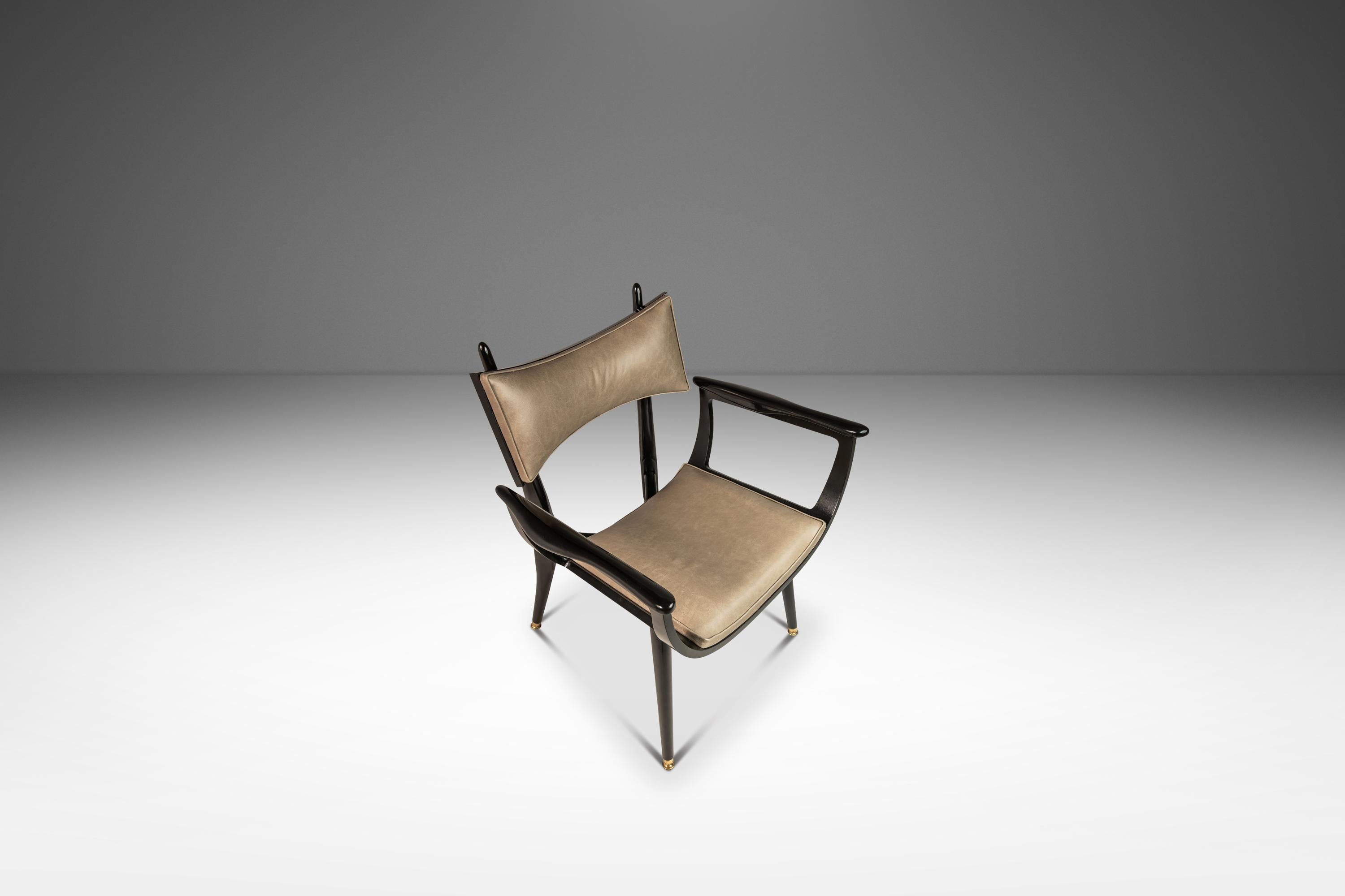 Rare Ebonized Armchair in Maple by Harold Schwartz for Romweber, USA, 1960s For Sale 1