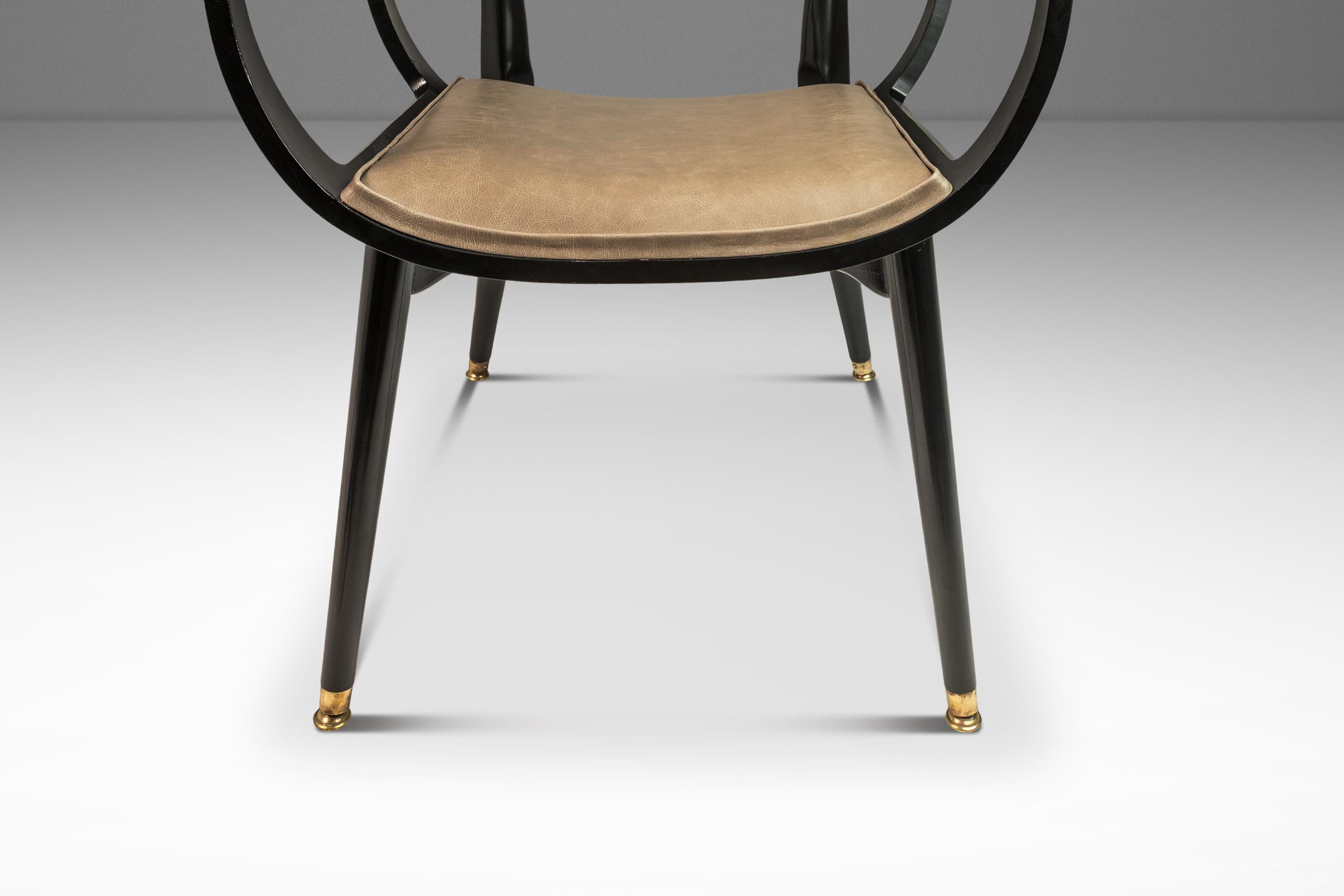 Rare Ebonized Armchair in Maple by Harold Schwartz for Romweber, USA, 1960s For Sale 2