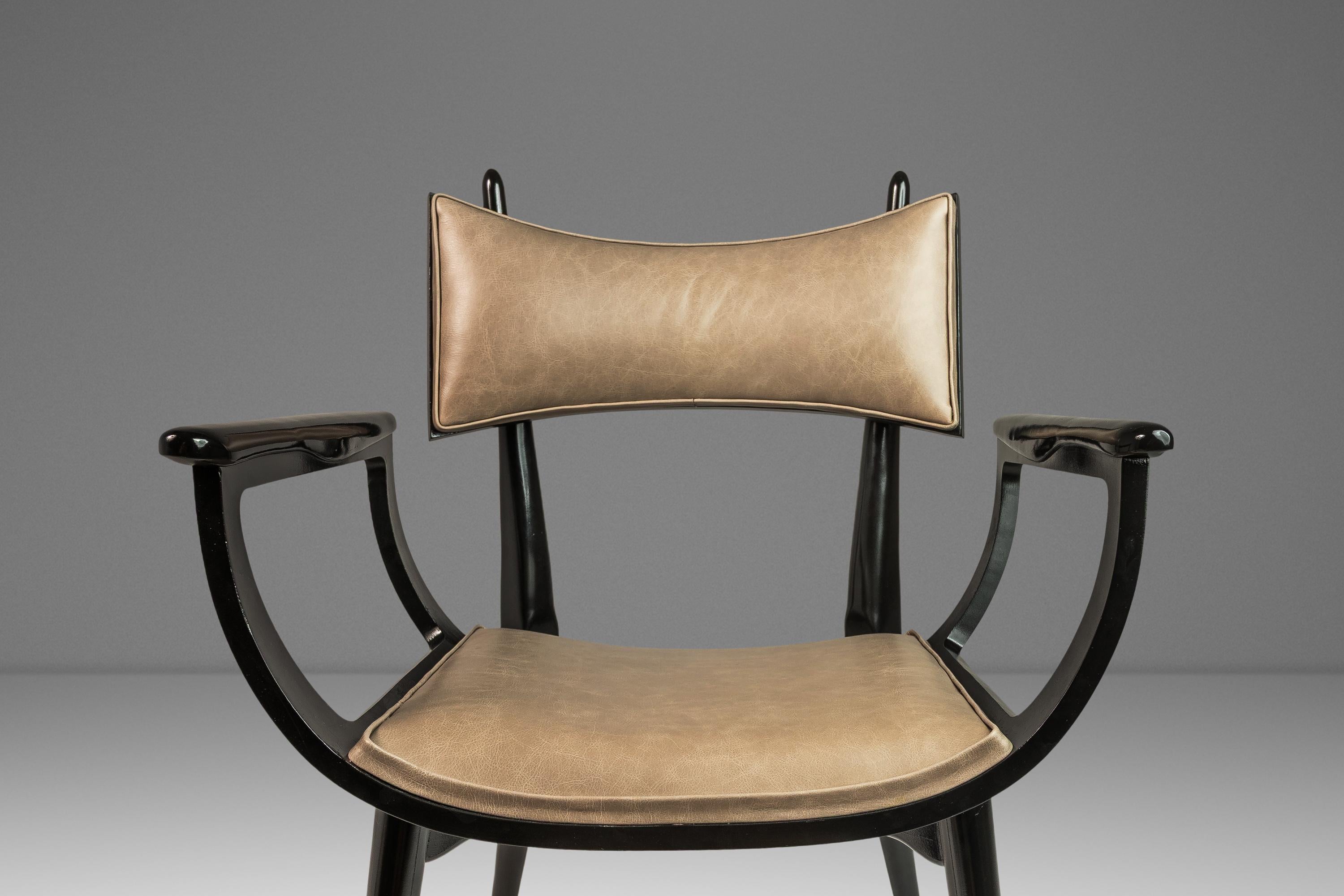 Rare Ebonized Armchair in Maple by Harold Schwartz for Romweber, USA, 1960s For Sale 3