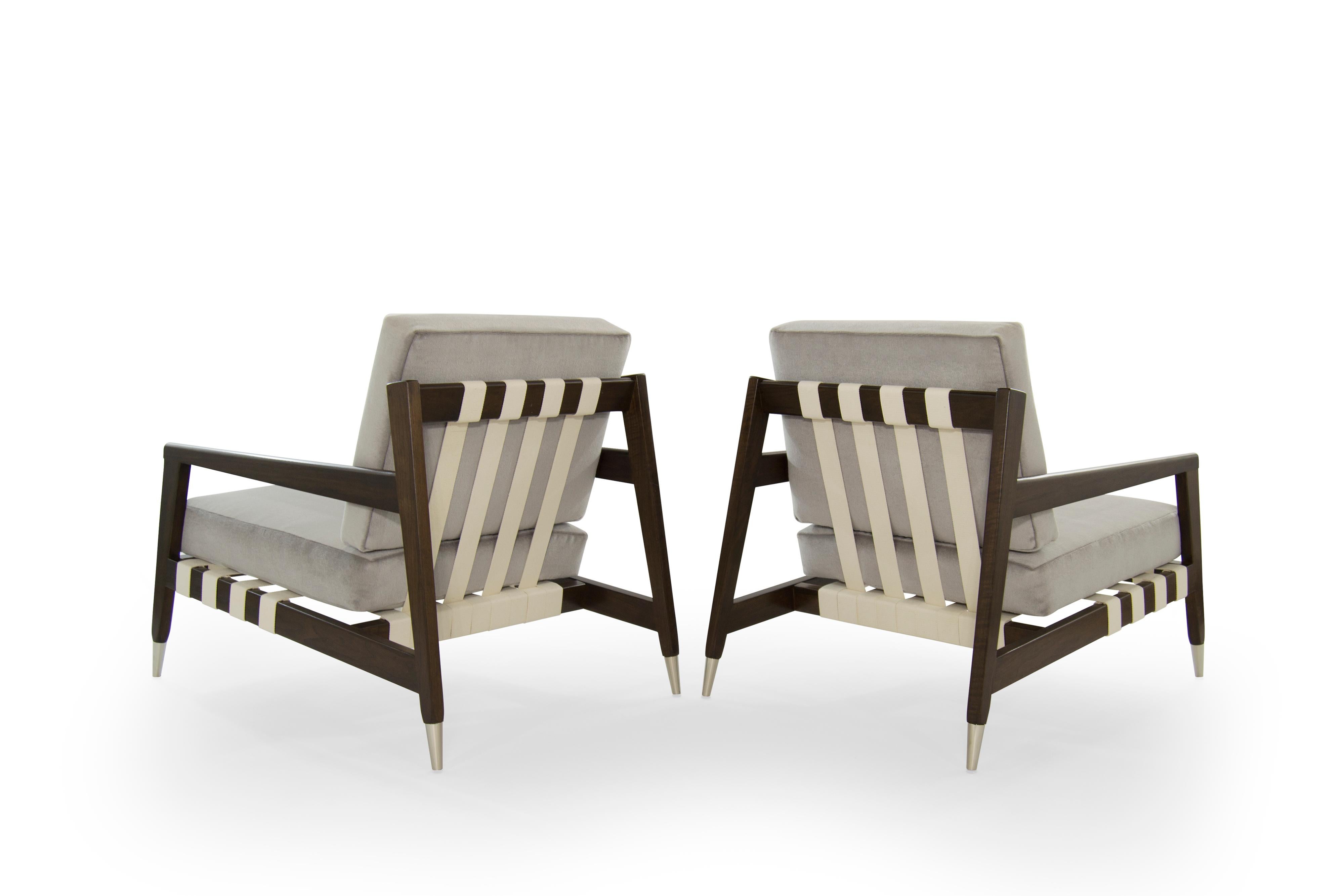 20th Century Rare Edmond Spence Strapped Lounge Chairs, 1950s