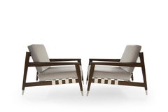 Rare Edmond Spence Strapped Lounge Chairs, 1950s