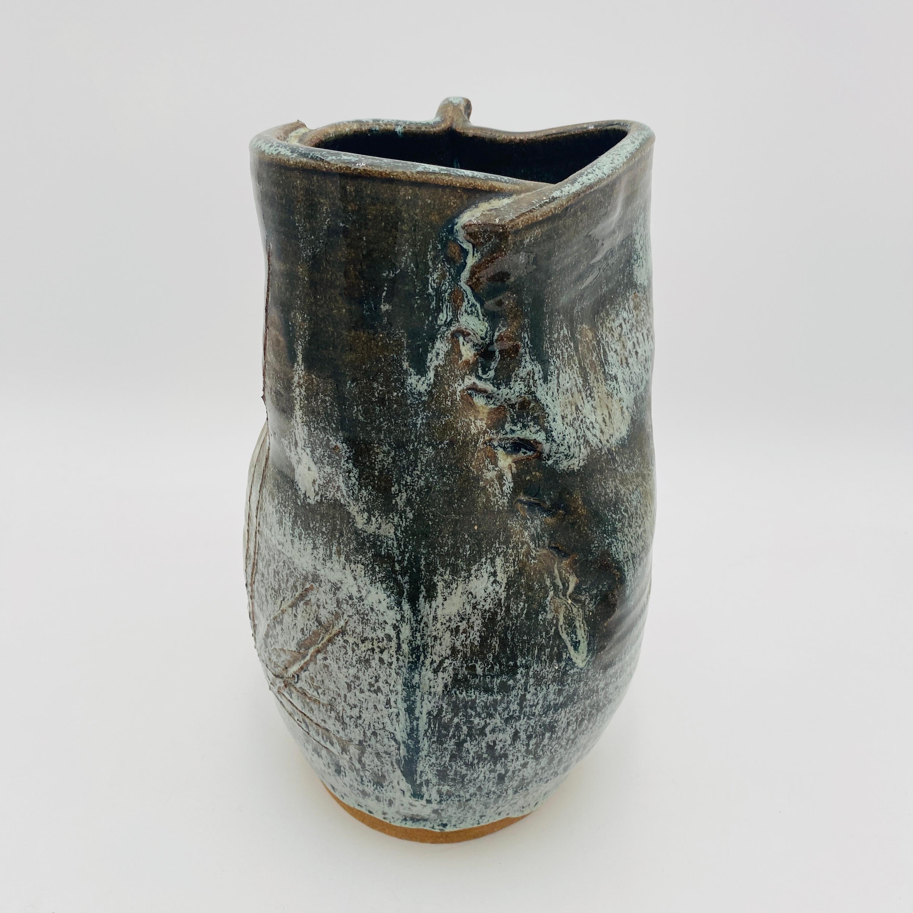 Mid-Century moderno Raro vaso in ceramica artistica della California Pottery firmato da Edmund Ronaky in vendita