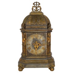 Raro reloj Art Nouveau Edward Caldwell de bronce arquitectónico abovedado