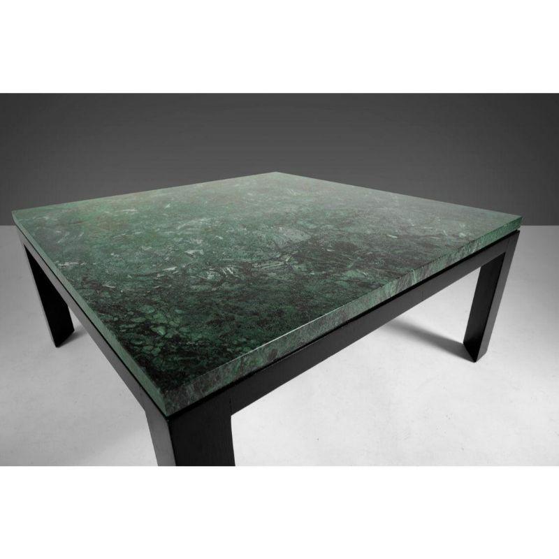 Mid-Century Modern Edward Wormley for Dunbar Green Marble Cocktail Table / Coffee Table, c. 1950s For Sale