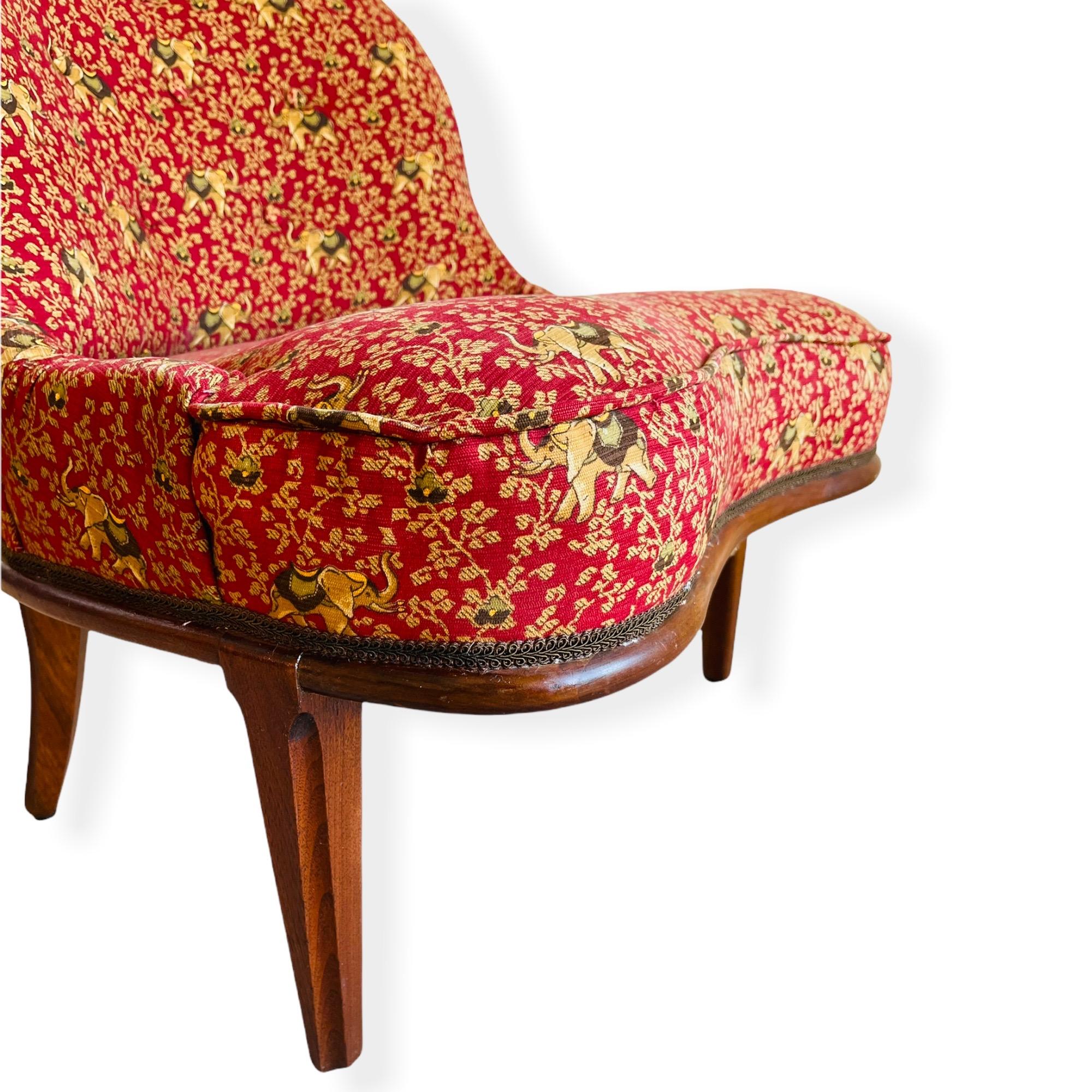 20th Century Rare Edward Wormley for Dunbar Janus Slipper Chair