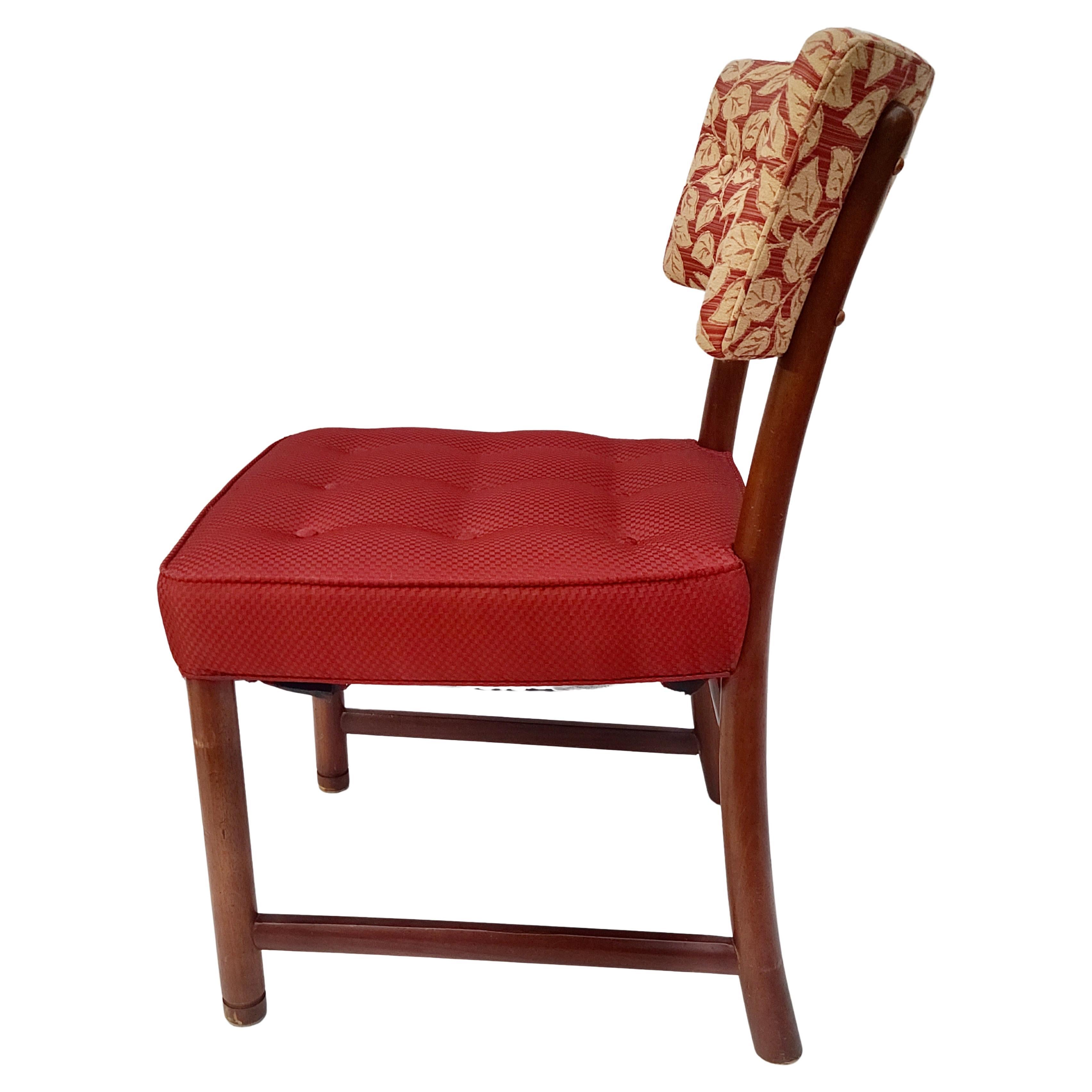 Rare Edward Wormley for Dunbar Saber Leg Dining Chair In Good Condition For Sale In Fraser, MI