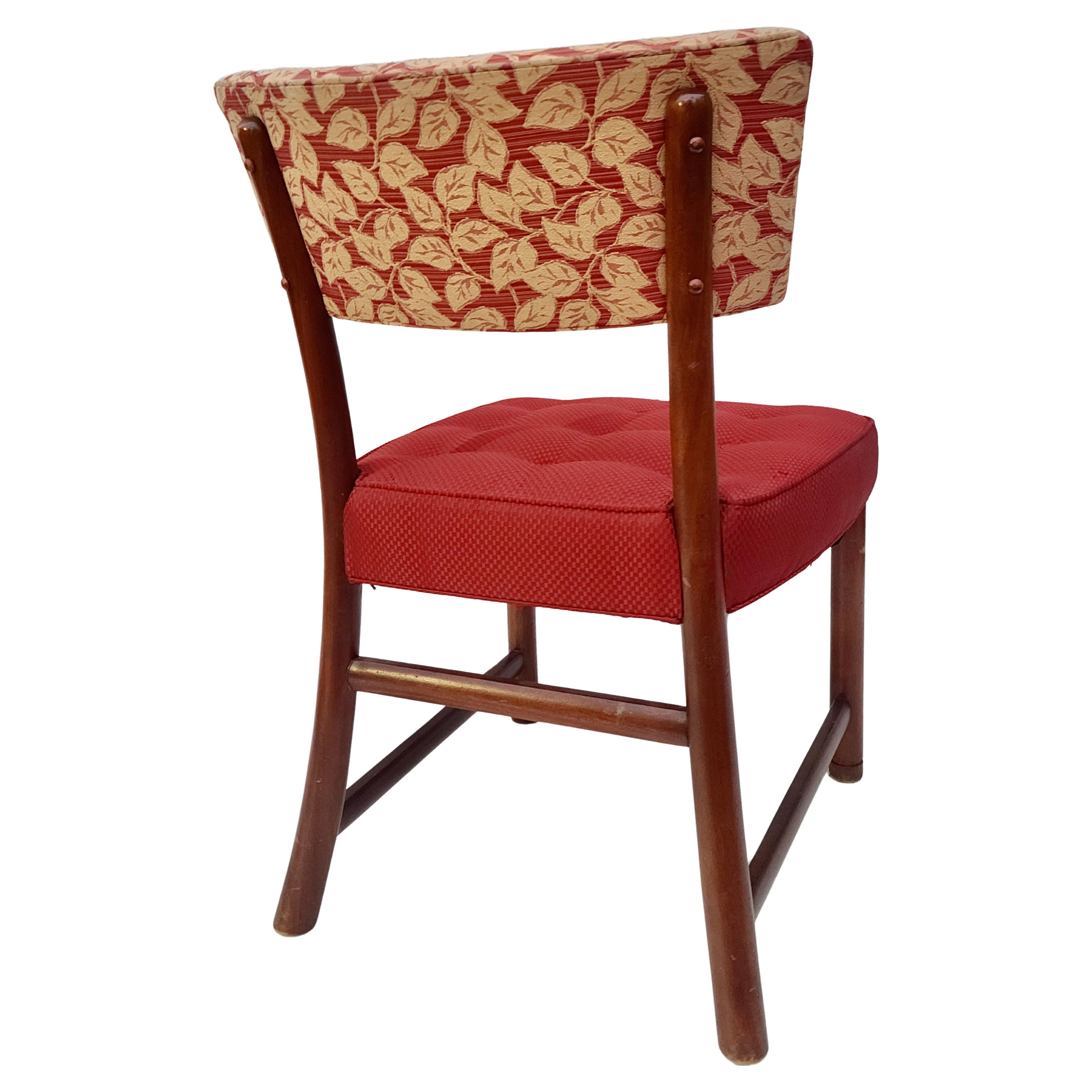 Rare Edward Wormley for Dunbar Saber Leg Dining Chair For Sale