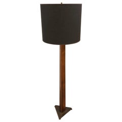 Rare Edward Wormley Rosewood and Brass Floor Lamp for Hansen