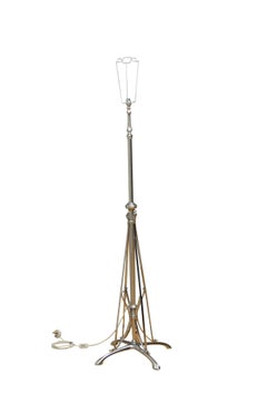 Rare Edwardian Chrome Floor Lamp