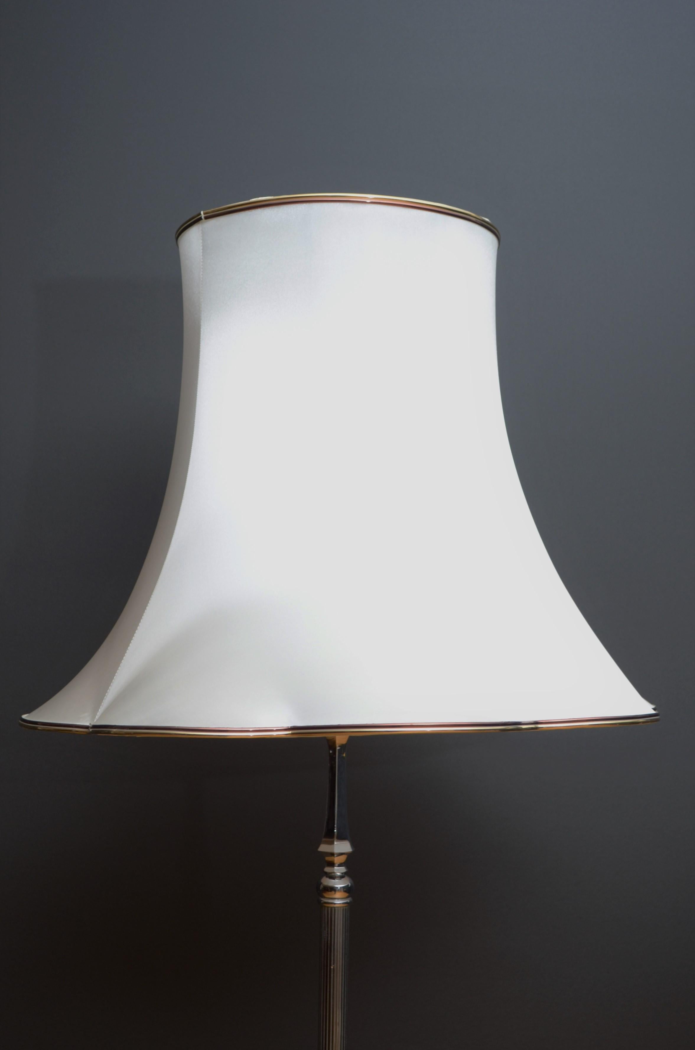Rare Edwardian Chrome Floor Lamp For Sale 2