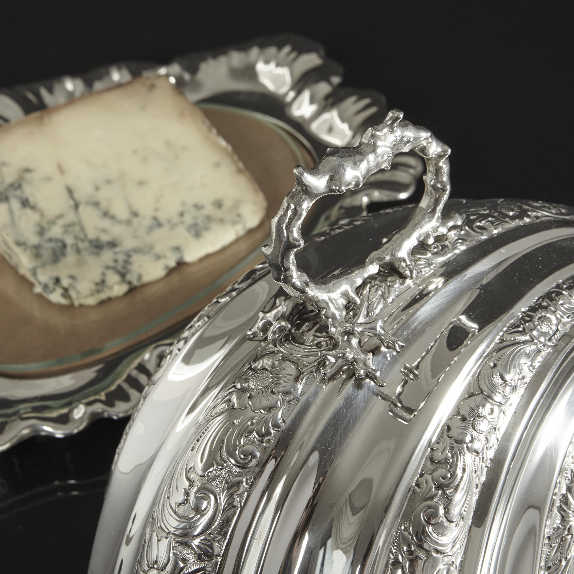 Early 20th Century Rare Edwardian Silver Cheese Dish