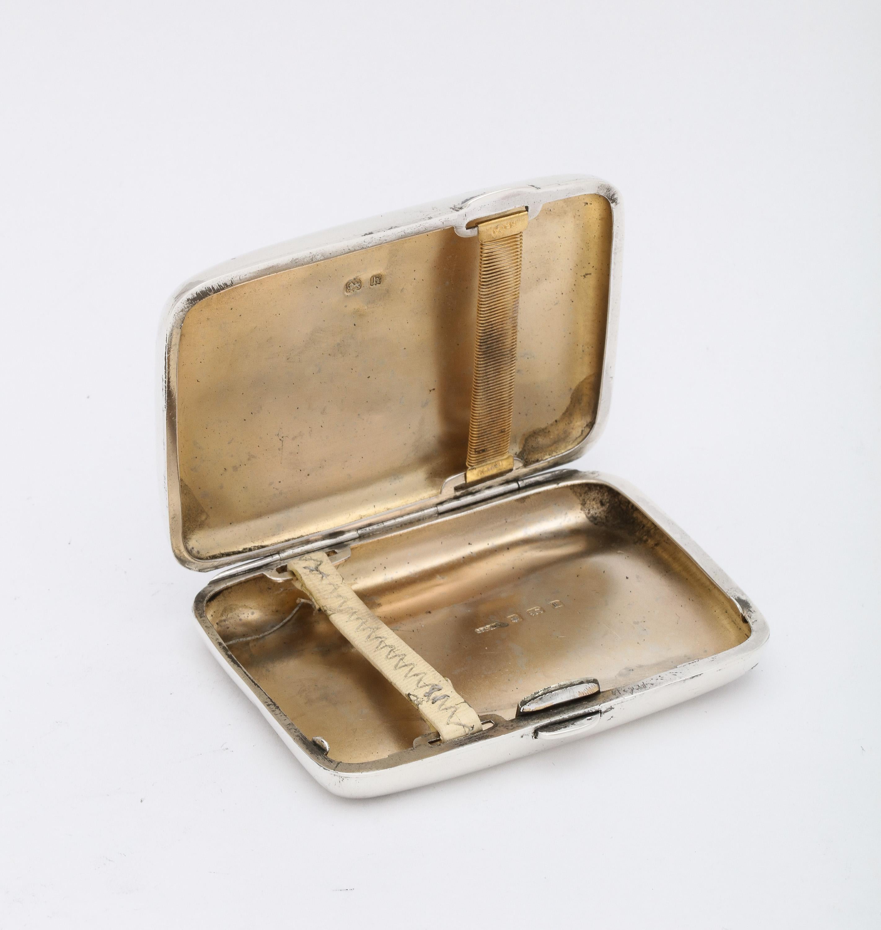 Rare Edwardian Sterling Silver and Scottish Agate Cigarette Case 2