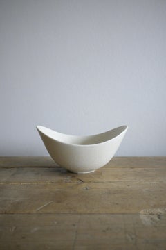 Rare bol blanc en coquille d'œuf Mimosa par Gunnar Nylund pour Rörstrand, Suède, années 1950