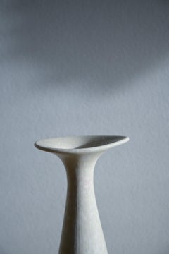 Rare Egg-shell Mimosa White Vase by Gunnar Nylund for Rörstrand, Sweden, 1950s