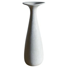 Rare Egg-shell Mimosa White Vase by Gunnar Nylund for Rörstrand, Sweden, 1950s