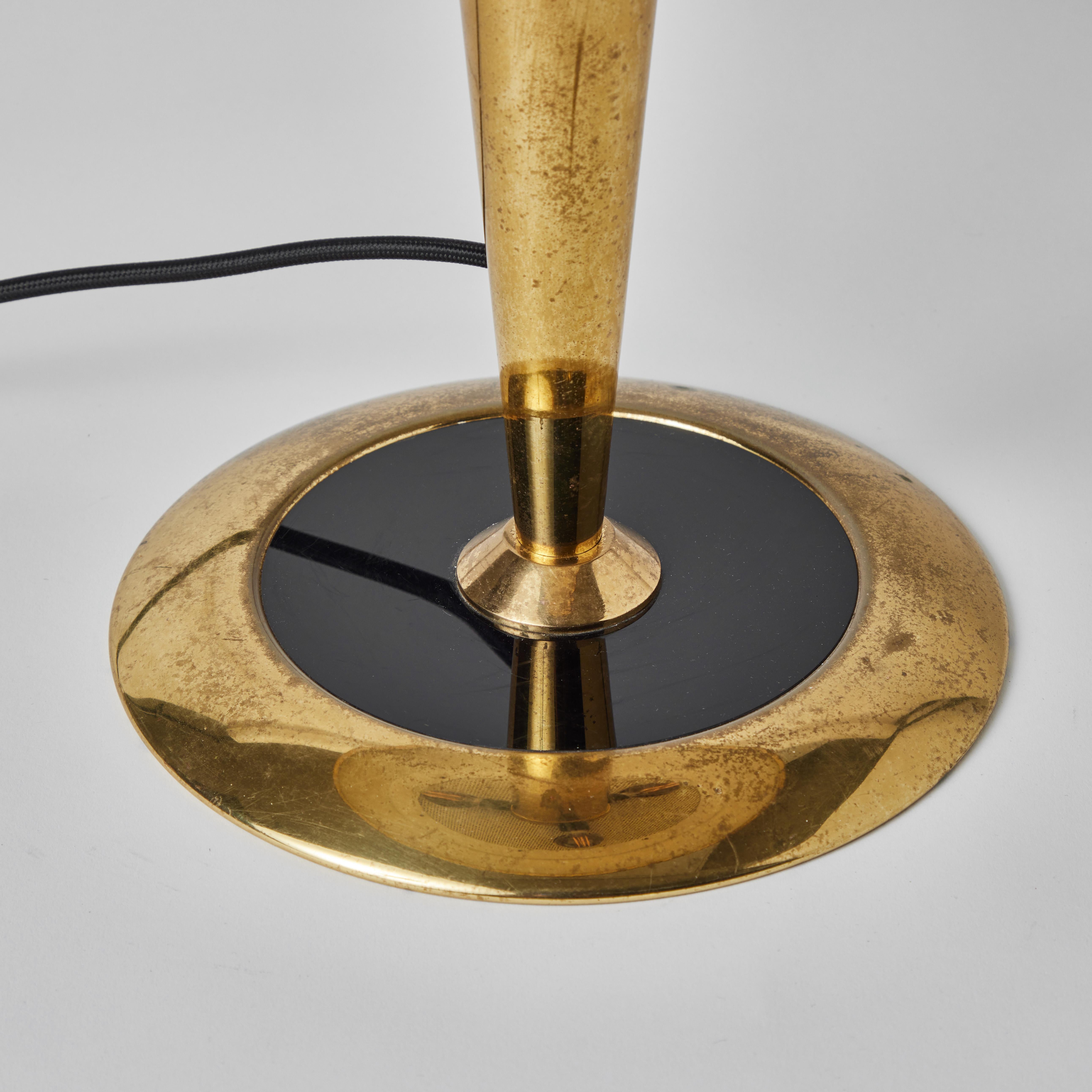 Rare Egoluce Brass & Glass Table Lamp with Original Manufacturer's Label 3