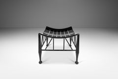 Rare Egyptian Revival Ebonized "Thebes" Stool by Liberty & Company, UK, c. 1950