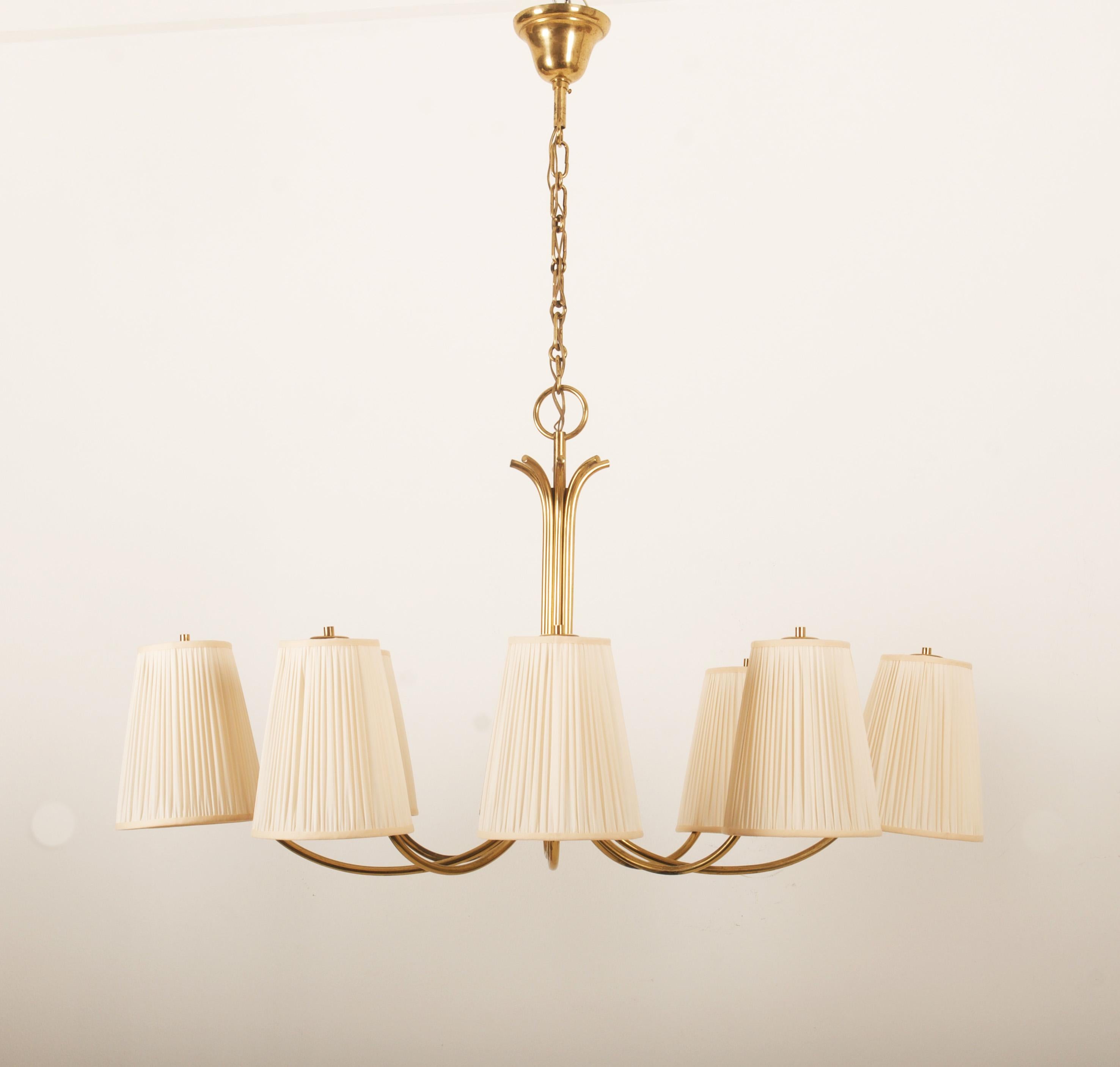 Rare Eight Arms Chandelier by Josef Frank for Kalmar For Sale 3
