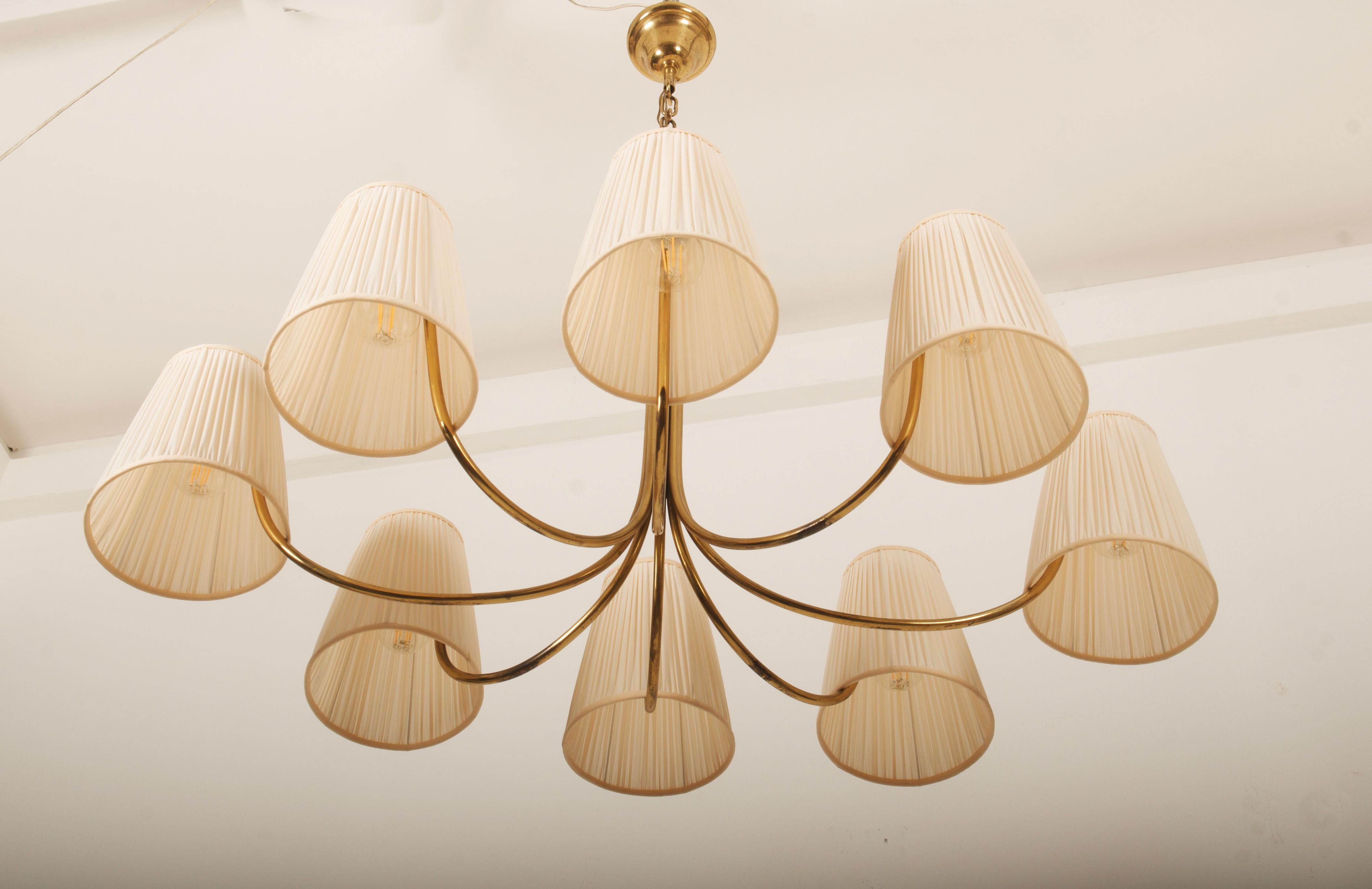 Austrian Rare Eight Arms Chandelier by Josef Frank for Kalmar