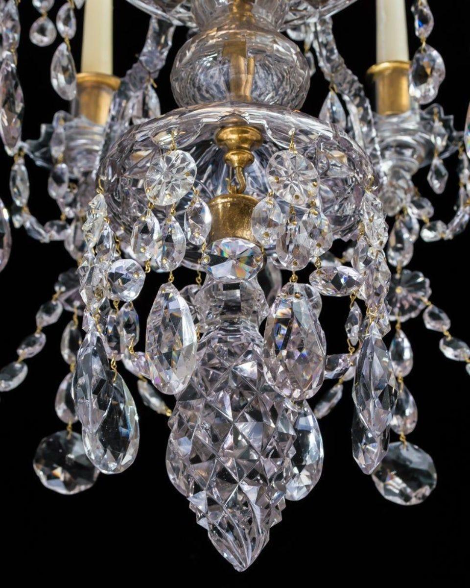 Rare Eight Light Baltic Chandelier In Georgian Style In Good Condition For Sale In Steyning, West sussex