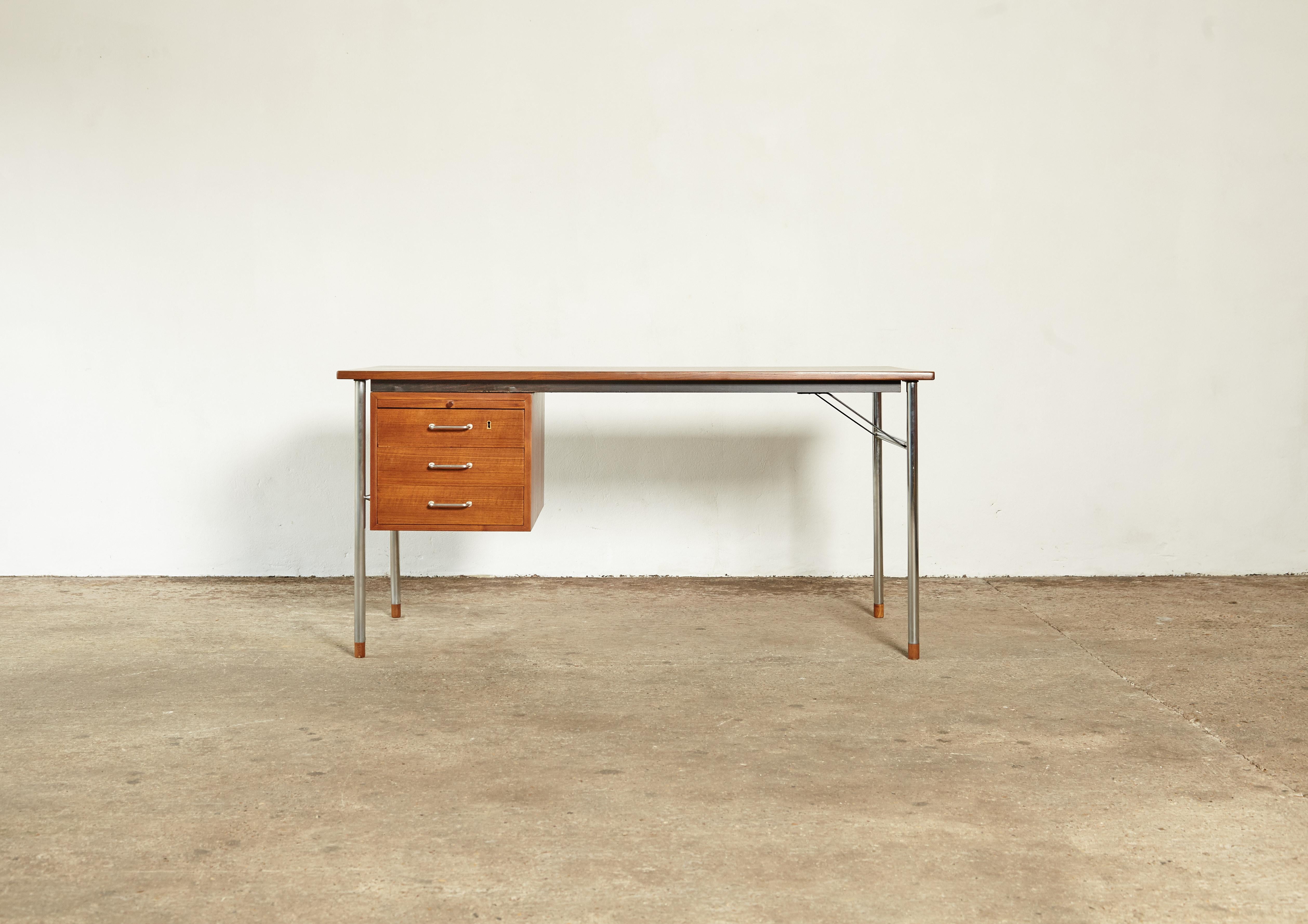 A rare Ejner Larsen and Aksel Bender Madsen desk, Denmark, 1960s. Made by Naestved Møbelfabrik, with makers mark.   Fast shipping worldwide.




UK customers please note:    displayed prices do not include VAT.