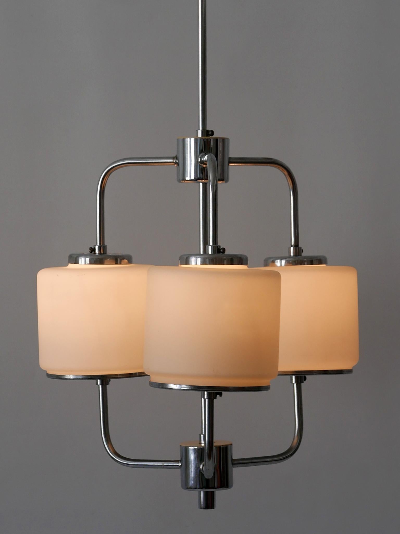 Rare & Elegant Art Deco or Bauhaus Chandelier or Pendant Lamp Germany 1930s For Sale 7