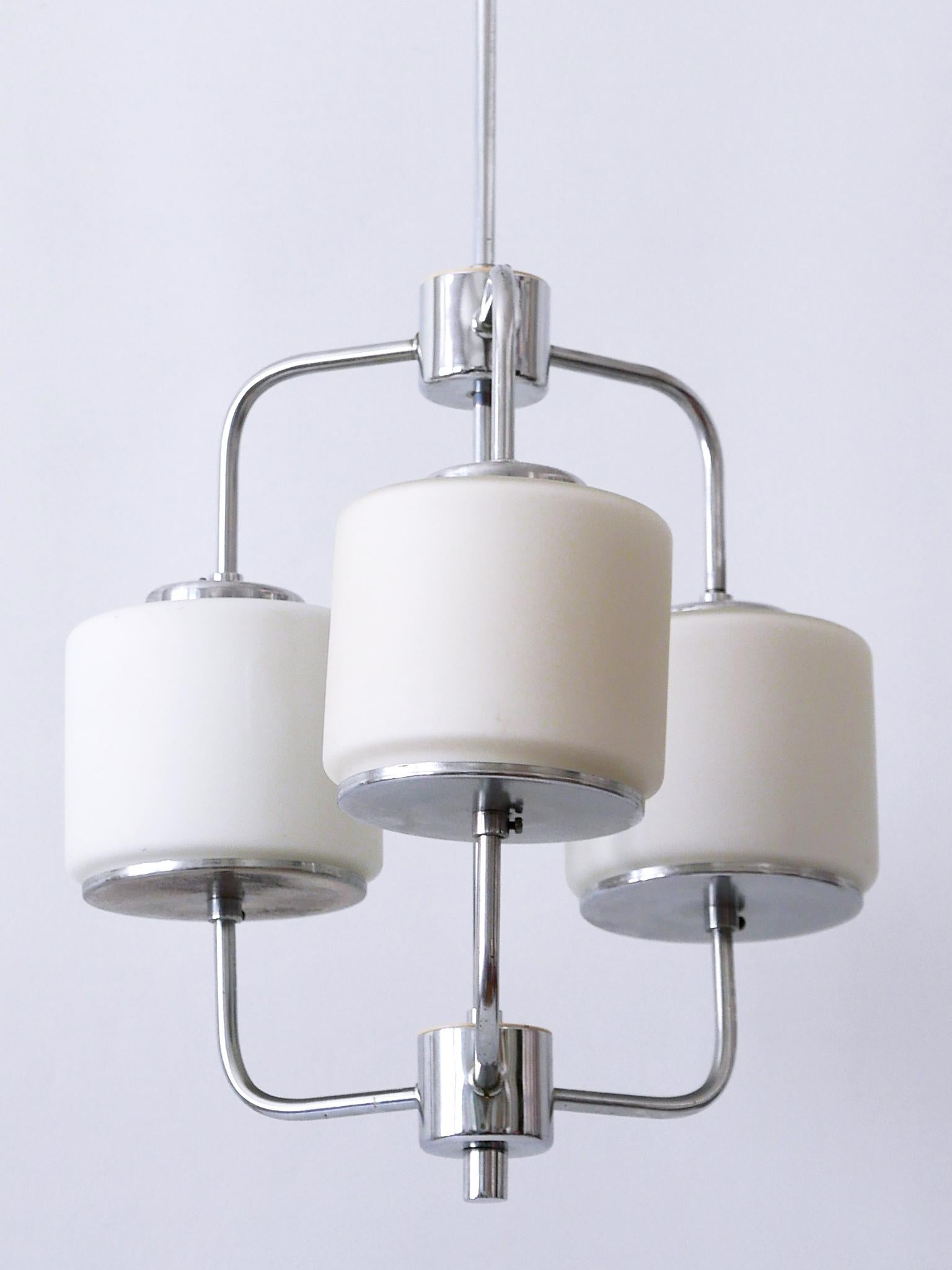 Rare & Elegant Art Deco or Bauhaus Chandelier or Pendant Lamp Germany 1930s For Sale 9