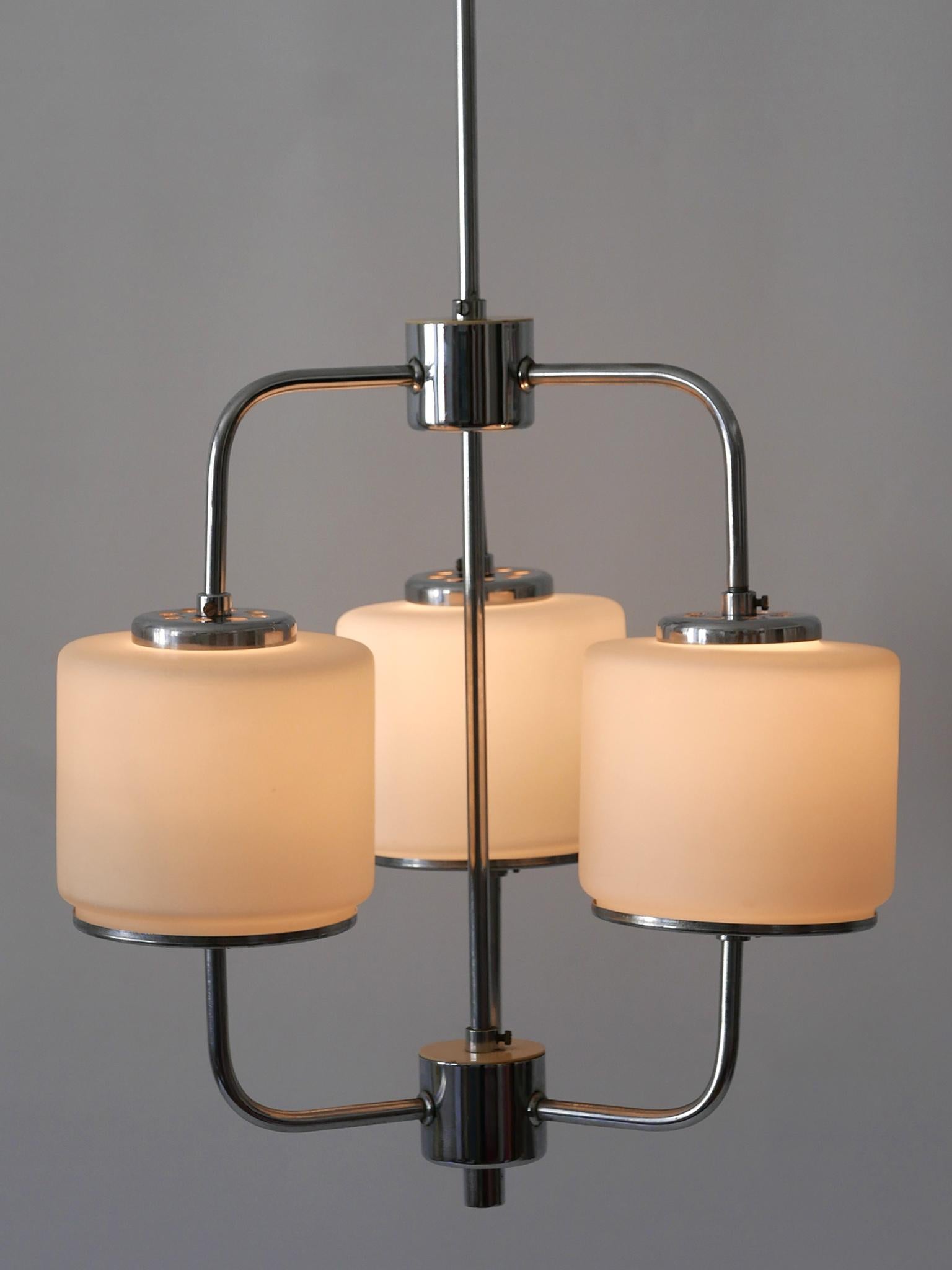 Rare & Elegant Art Deco or Bauhaus Chandelier or Pendant Lamp Germany 1930s For Sale 1