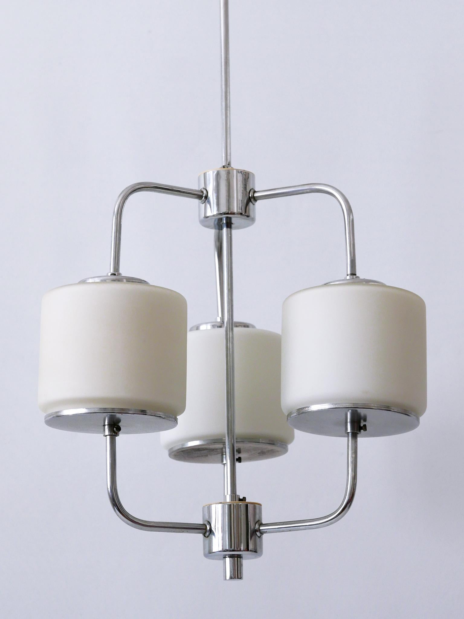 Rare & Elegant Art Deco or Bauhaus Chandelier or Pendant Lamp Germany 1930s For Sale 2