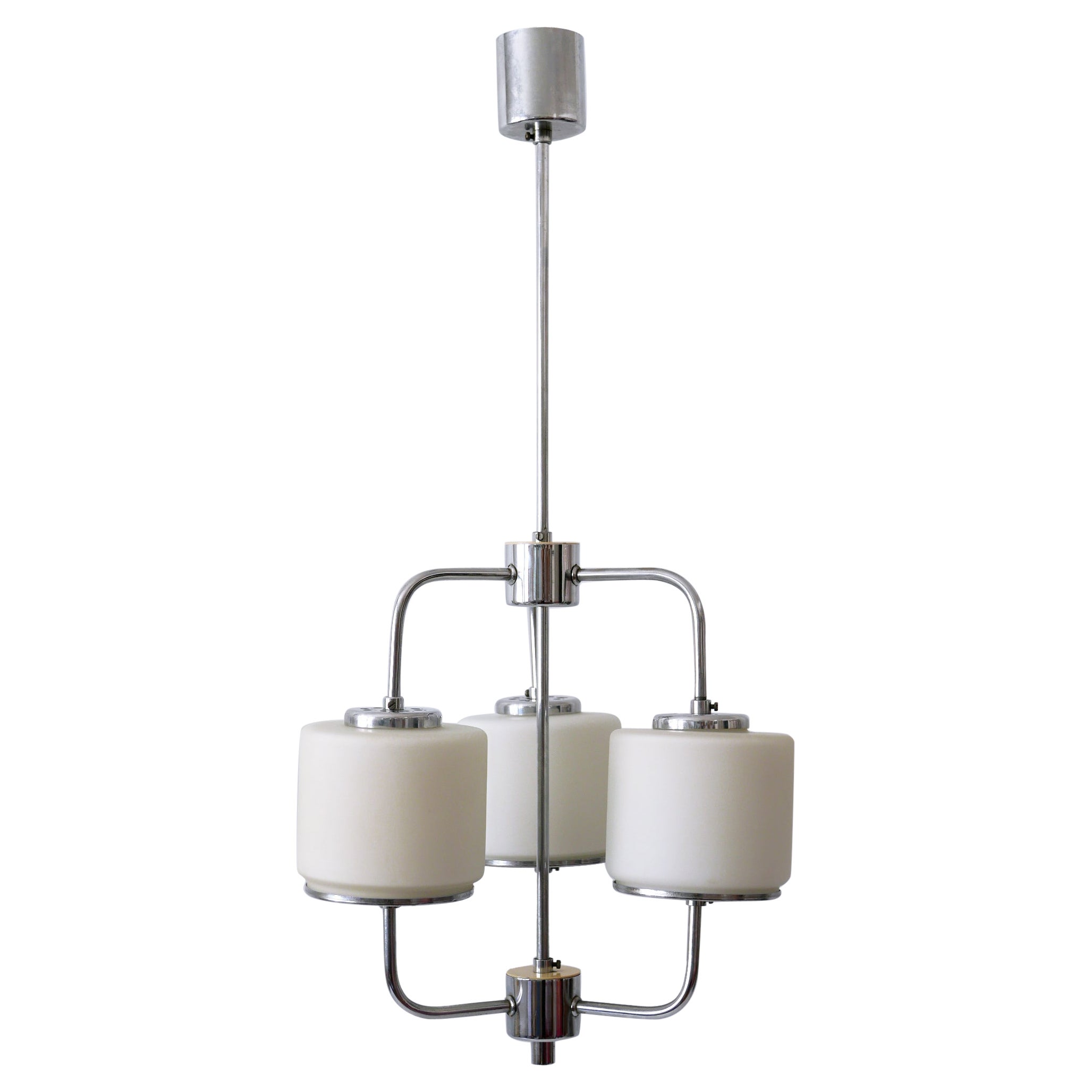 Raro ed elegante lampadario o lampada a sospensione Art Deco o Bauhaus Germania anni '30