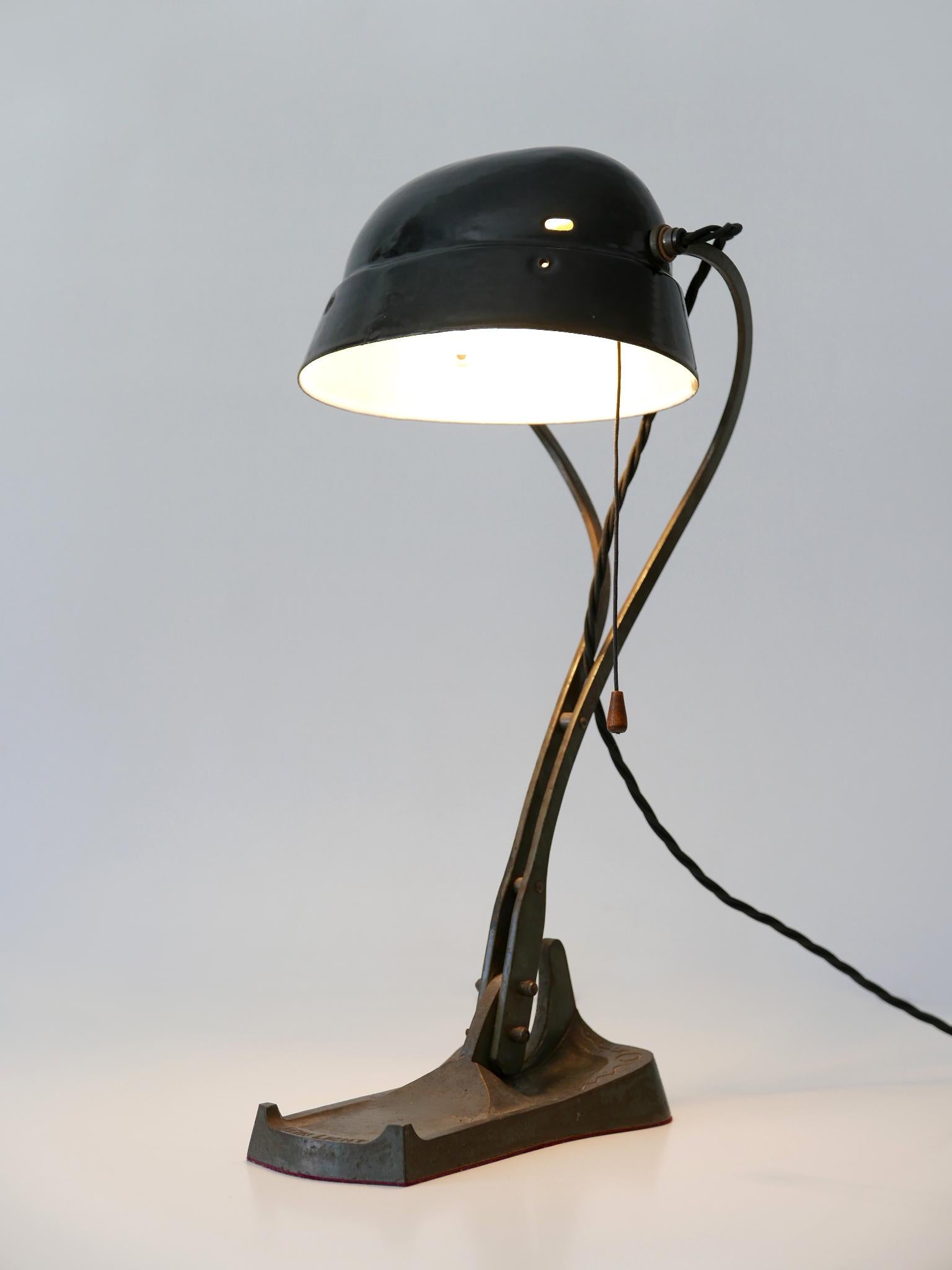 Early 20th Century Rare & Elegant Art Nouveau Desk Light or Table Lamp 'Rein Licht' 1910s Germany For Sale
