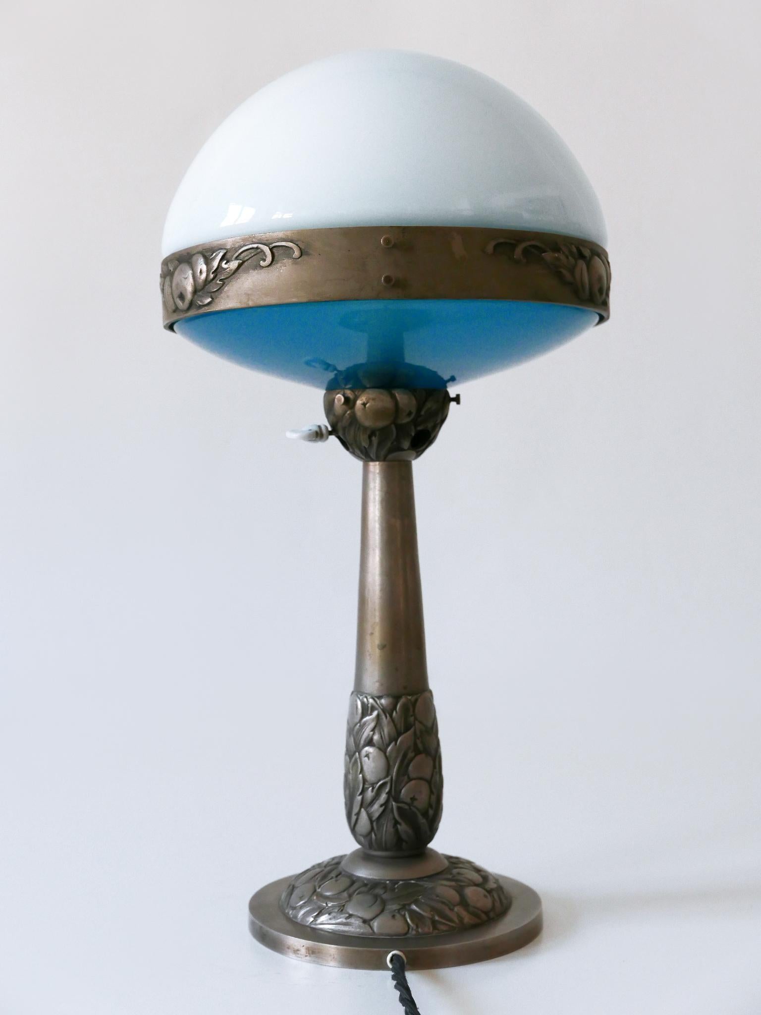 Monumental Lámpara de Sobremesa Art Decó Francesa 'Ilrin' de L. Bosi & Cie. París, años 30 en venta 4