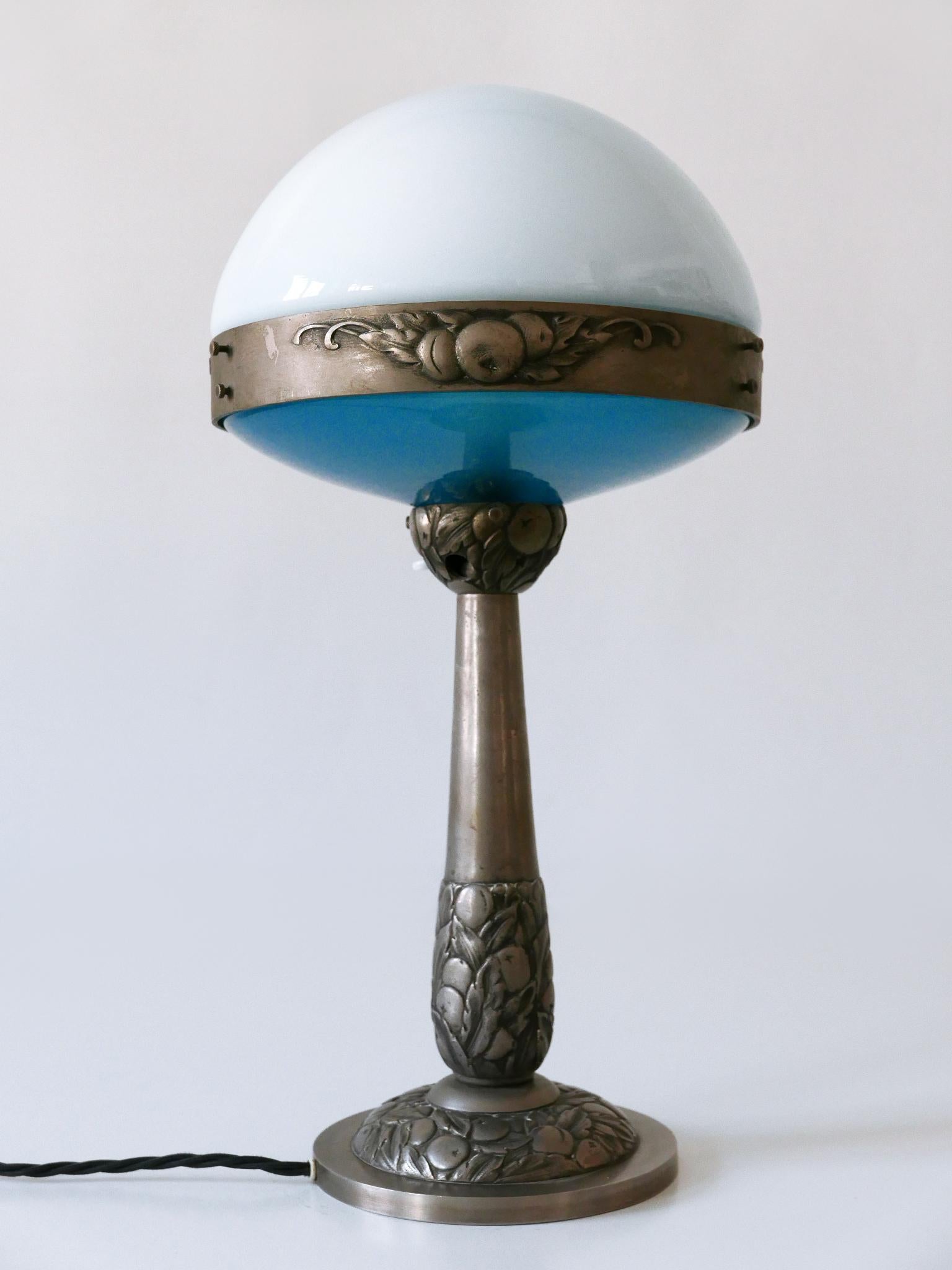 Monumental Lámpara de Sobremesa Art Decó Francesa 'Ilrin' de L. Bosi & Cie. París, años 30 Francés en venta
