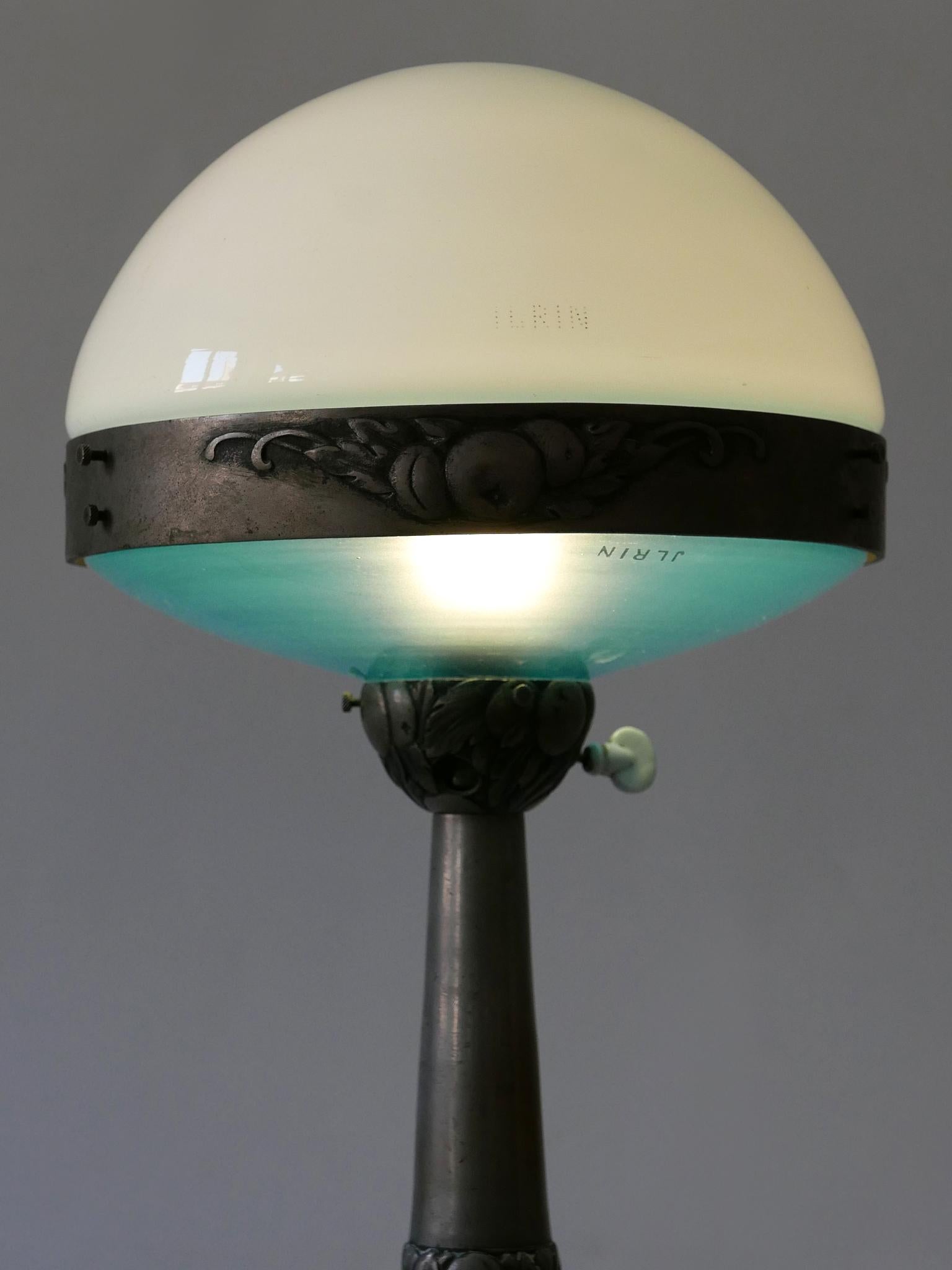 Monumental Lámpara de Sobremesa Art Decó Francesa 'Ilrin' de L. Bosi & Cie. París, años 30 en venta 3