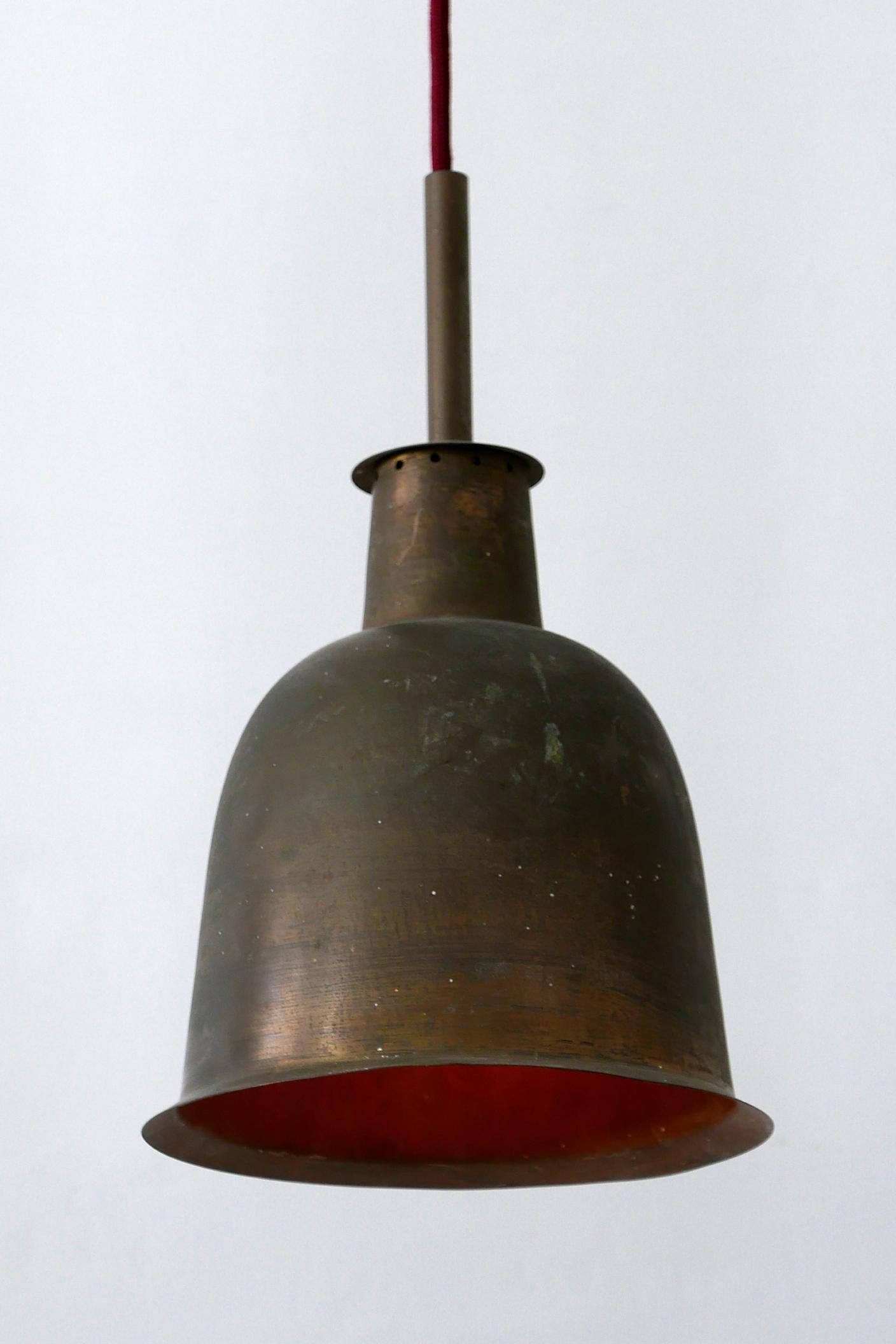 Rare & Elegant Mid-Century Modern Brass Church Pendant Lamp, Germany, 1950s For Sale 6