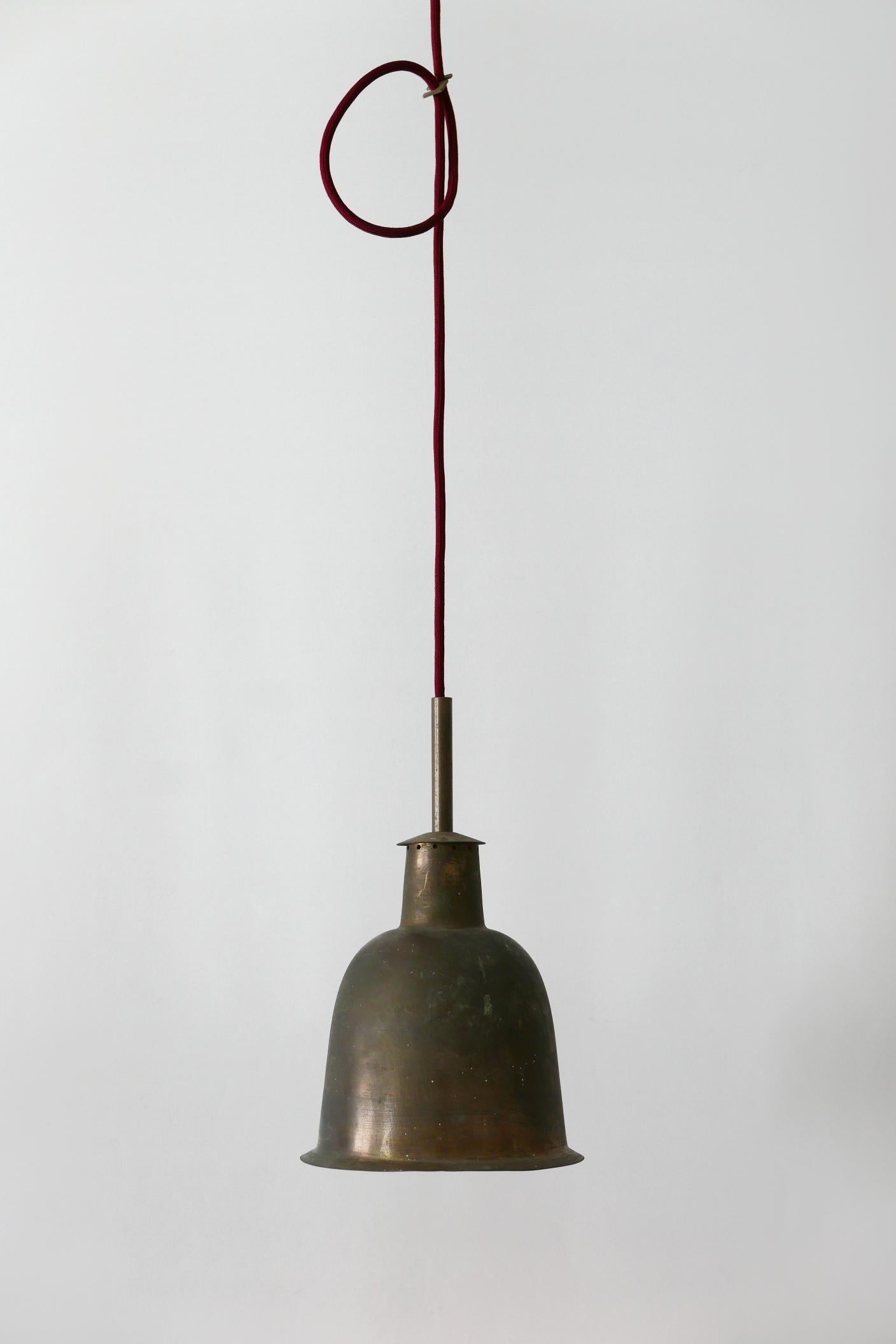 Rare & Elegant Mid-Century Modern Brass Church Pendant Lamp, Germany, 1950s For Sale 8