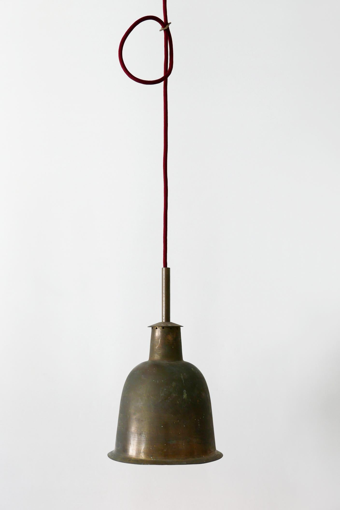 Rare & Elegant Mid-Century Modern Brass Church Pendant Lamp, Germany, 1950s For Sale 3
