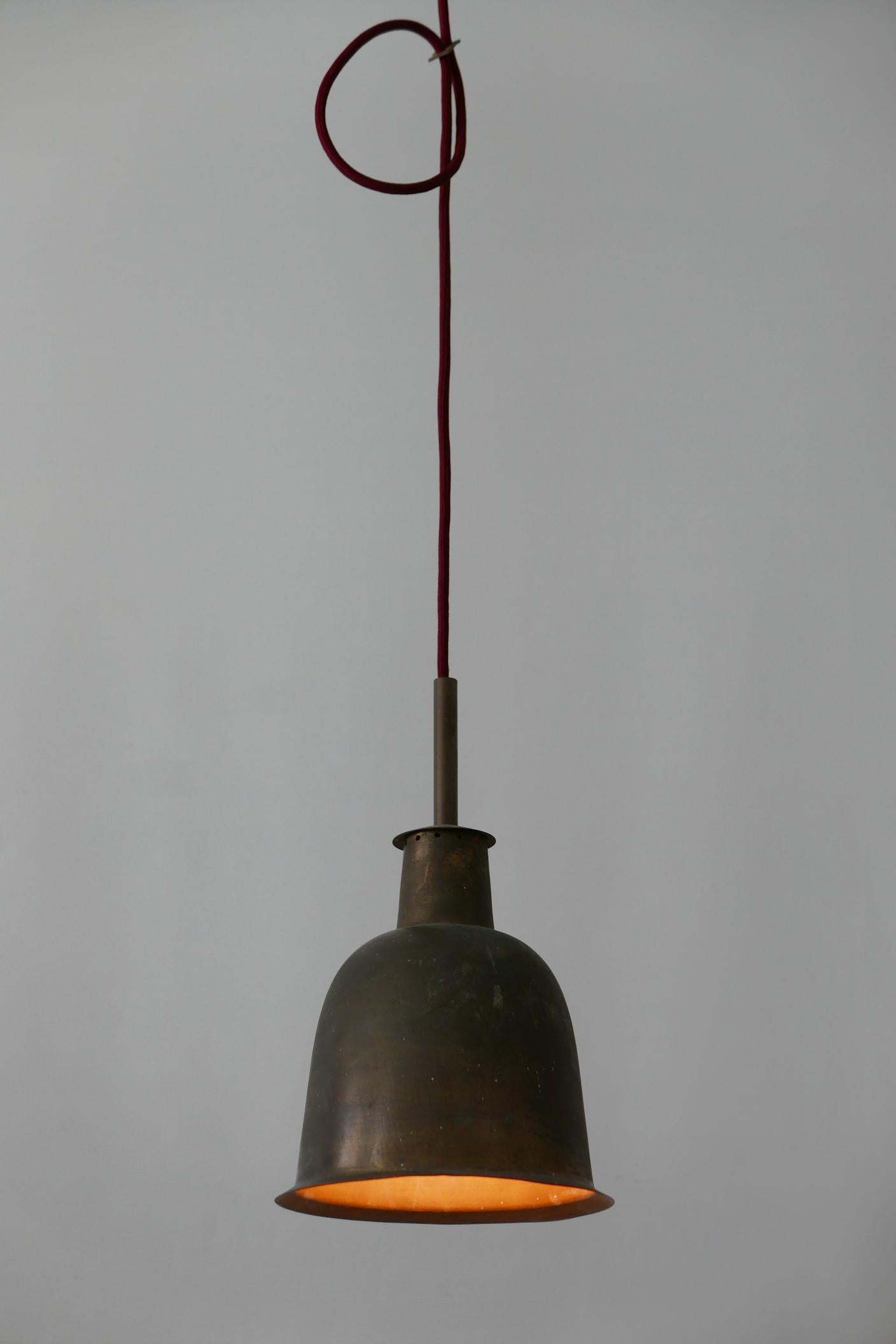 Rare & Elegant Mid-Century Modern Brass Church Pendant Lamp, Germany, 1950s For Sale 4