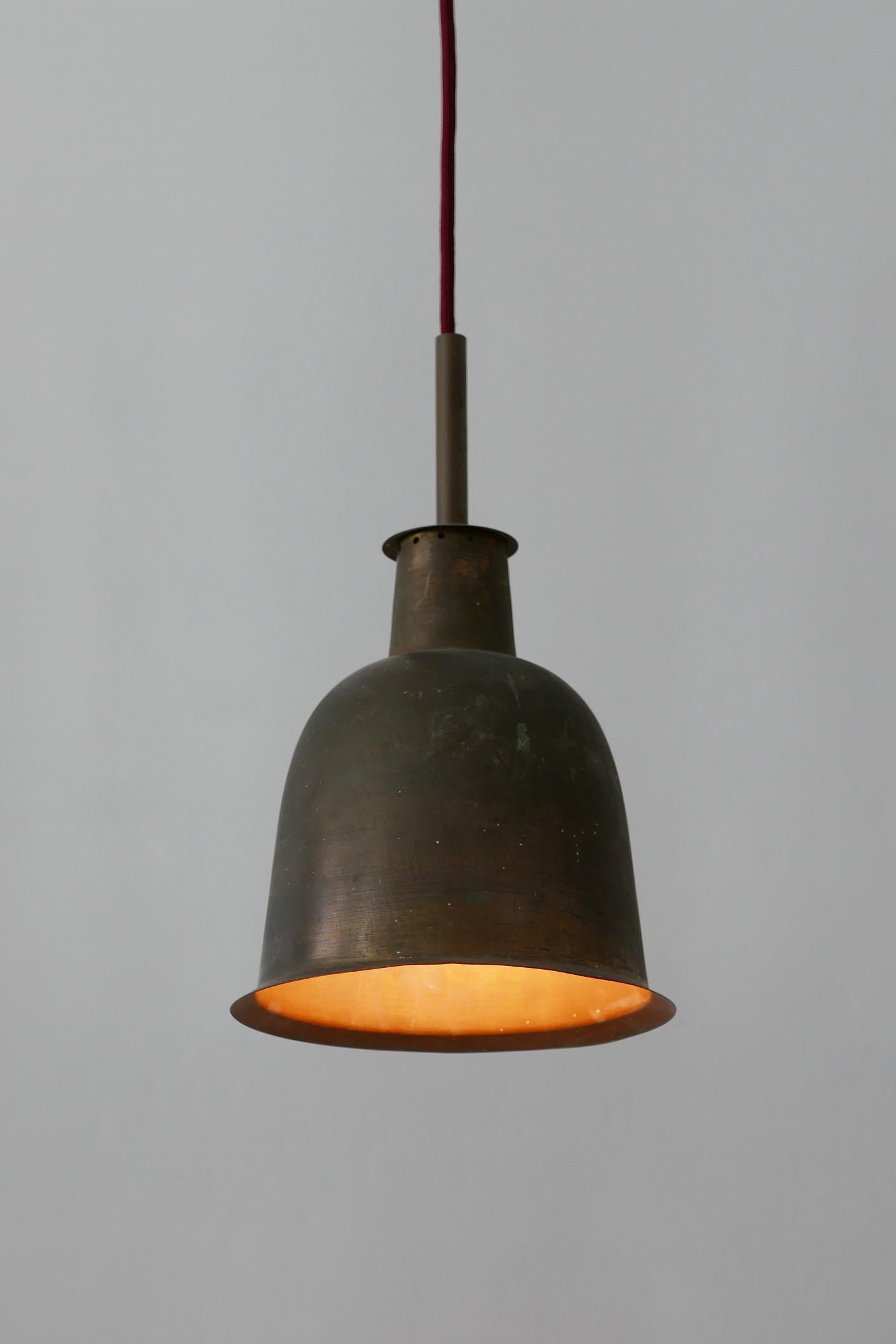 Rare & Elegant Mid-Century Modern Brass Church Pendant Lamp, Germany, 1950s For Sale 5