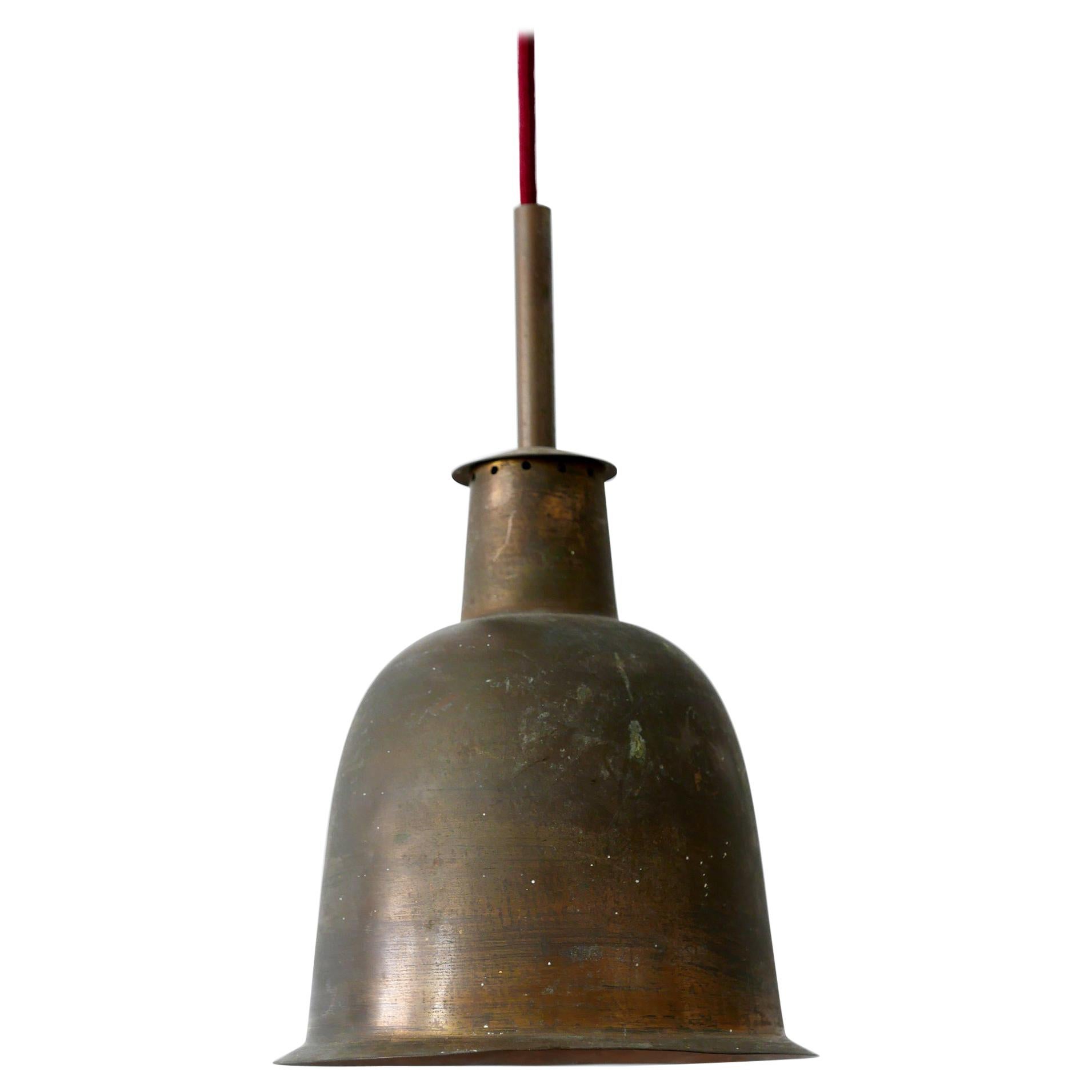 Rare & Elegant Mid-Century Modern Brass Church Pendant Lamp, Germany, 1950s For Sale