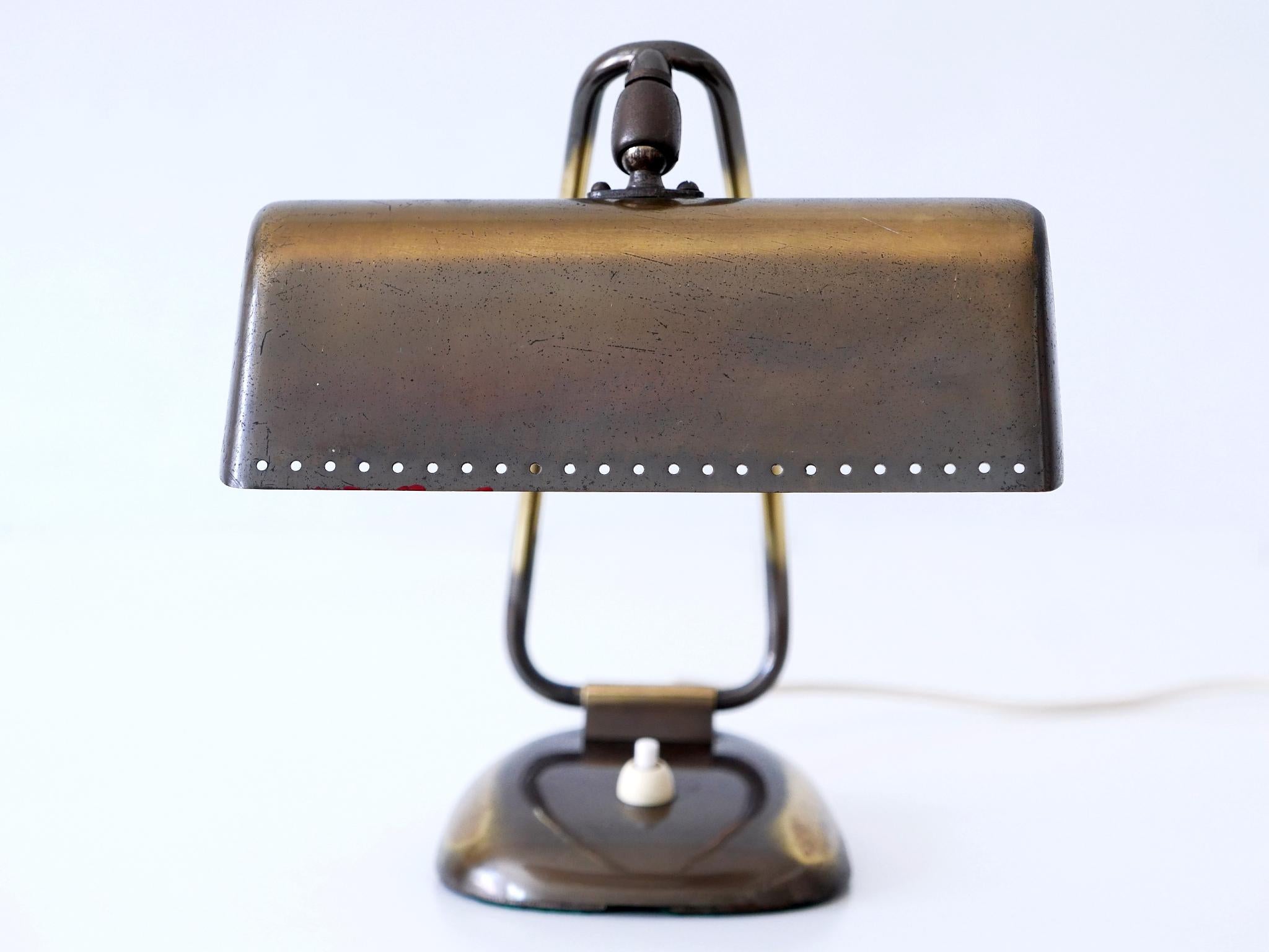 Rare & Elegant Mid-Century Modern Brass Piano Lamp or Desk Light Germany 1950s For Sale 5