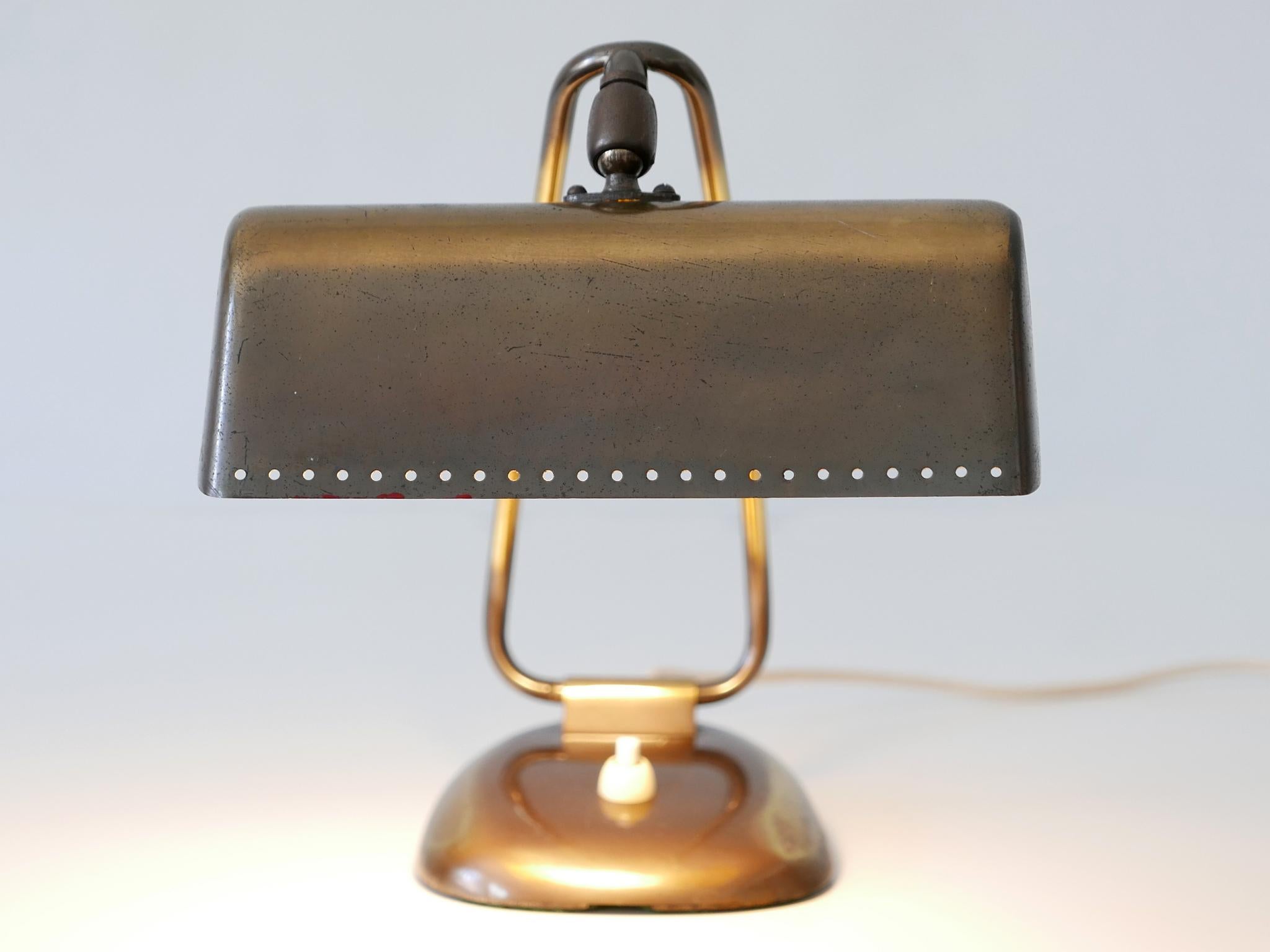 Rare & Elegant Mid-Century Modern Brass Piano Lamp or Desk Light Germany 1950s For Sale 6