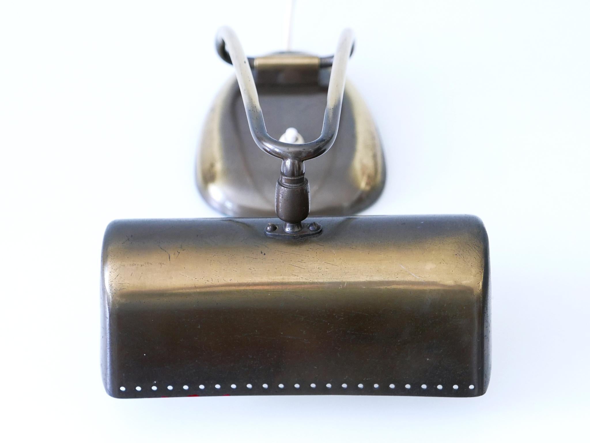 Rare & Elegant Mid-Century Modern Brass Piano Lamp or Desk Light Germany 1950s For Sale 7