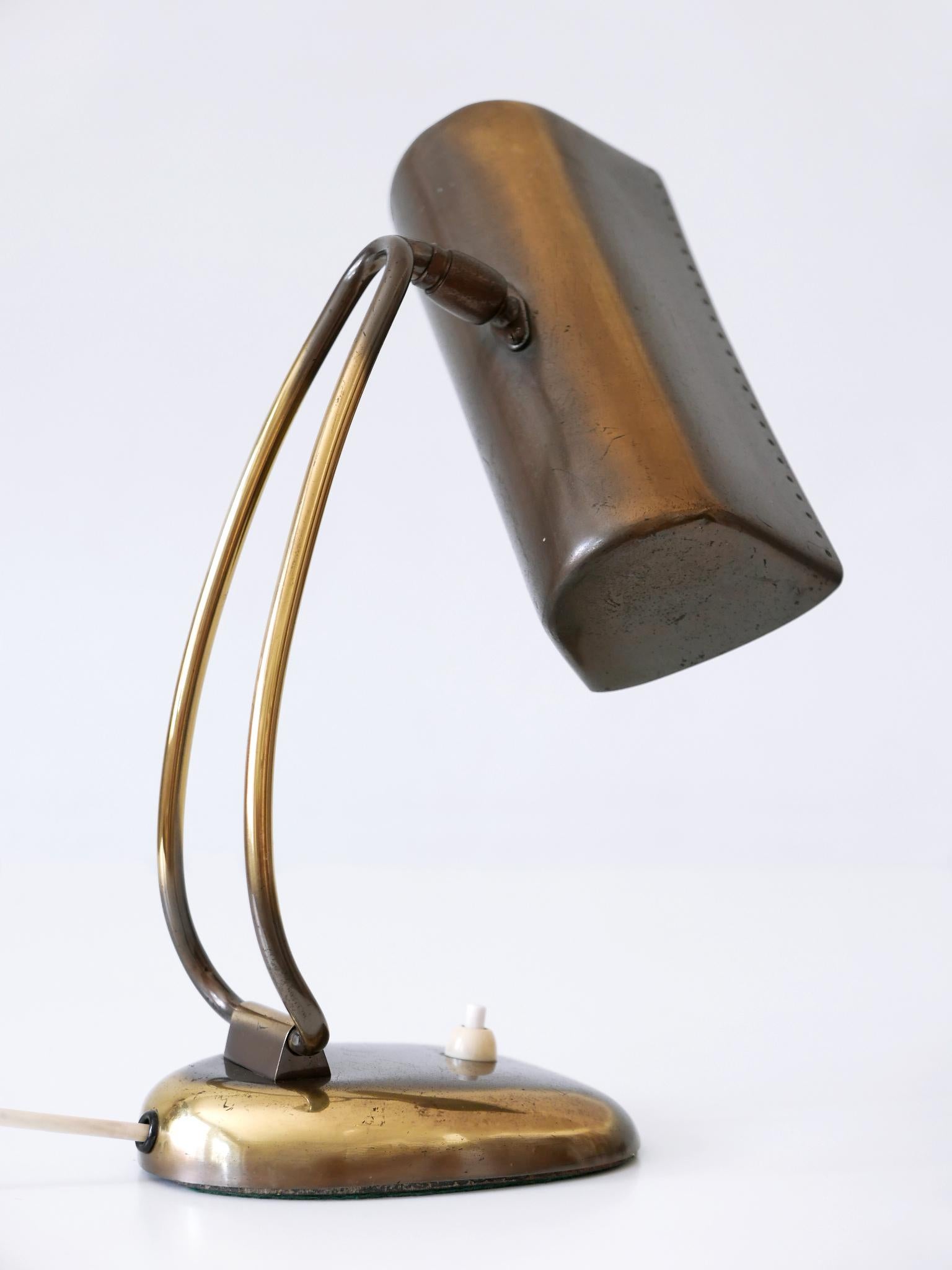 Rare & Elegant Mid-Century Modern Brass Piano Lamp or Desk Light Germany 1950s For Sale 8