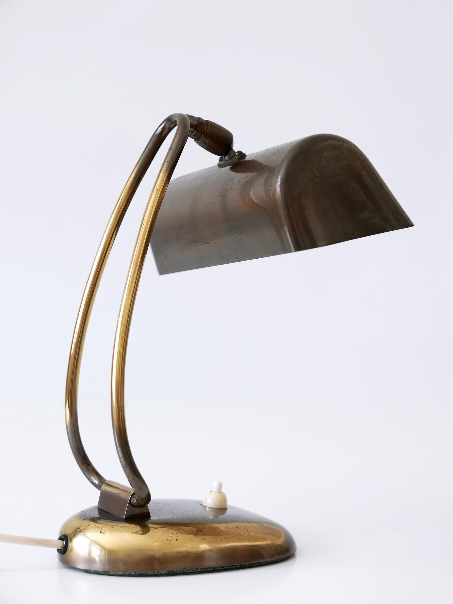 Rare & Elegant Mid-Century Modern Brass Piano Lamp or Desk Light Germany 1950s For Sale 9