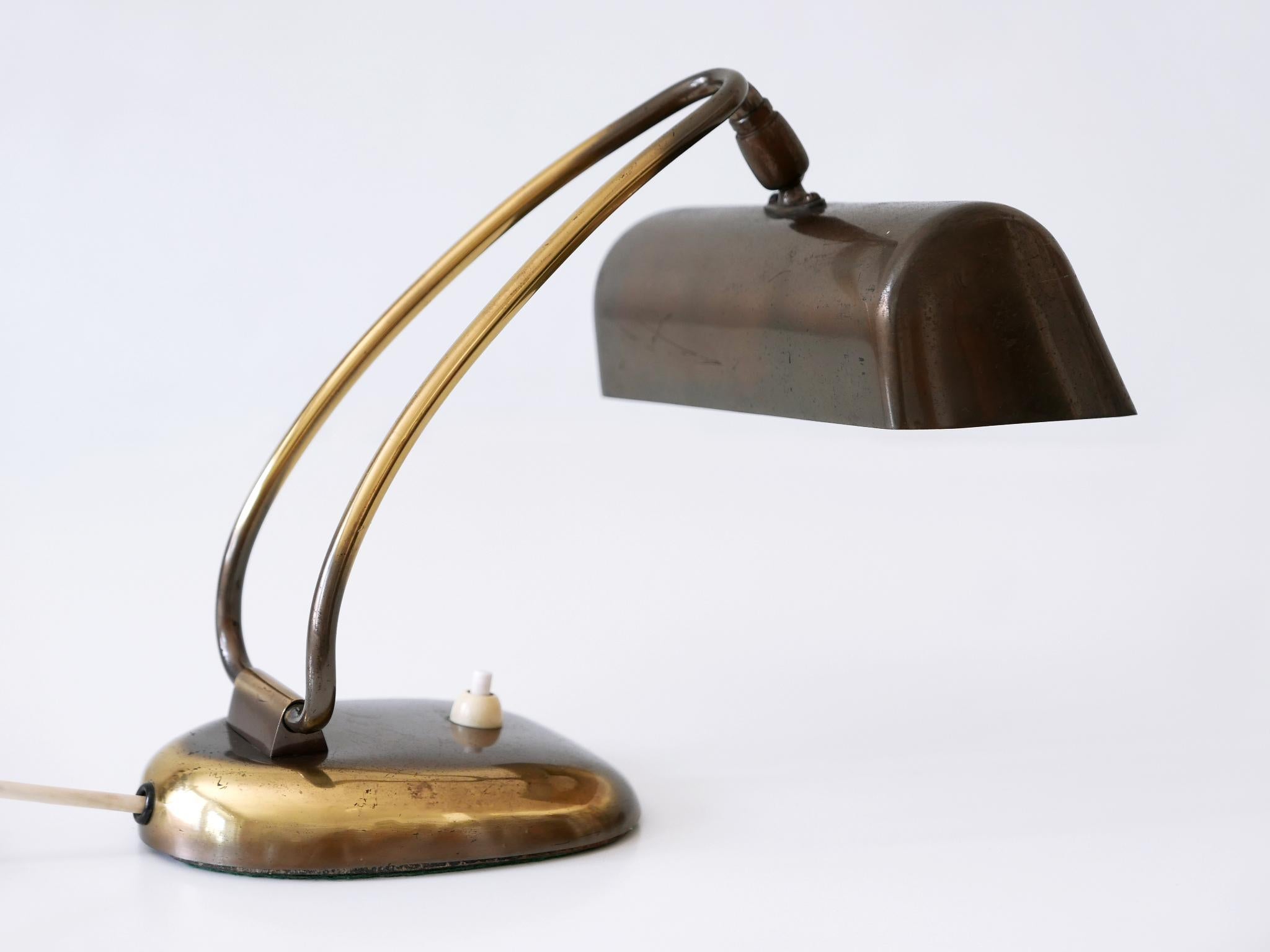 Rare & Elegant Mid-Century Modern Brass Piano Lamp or Desk Light Germany 1950s For Sale 10