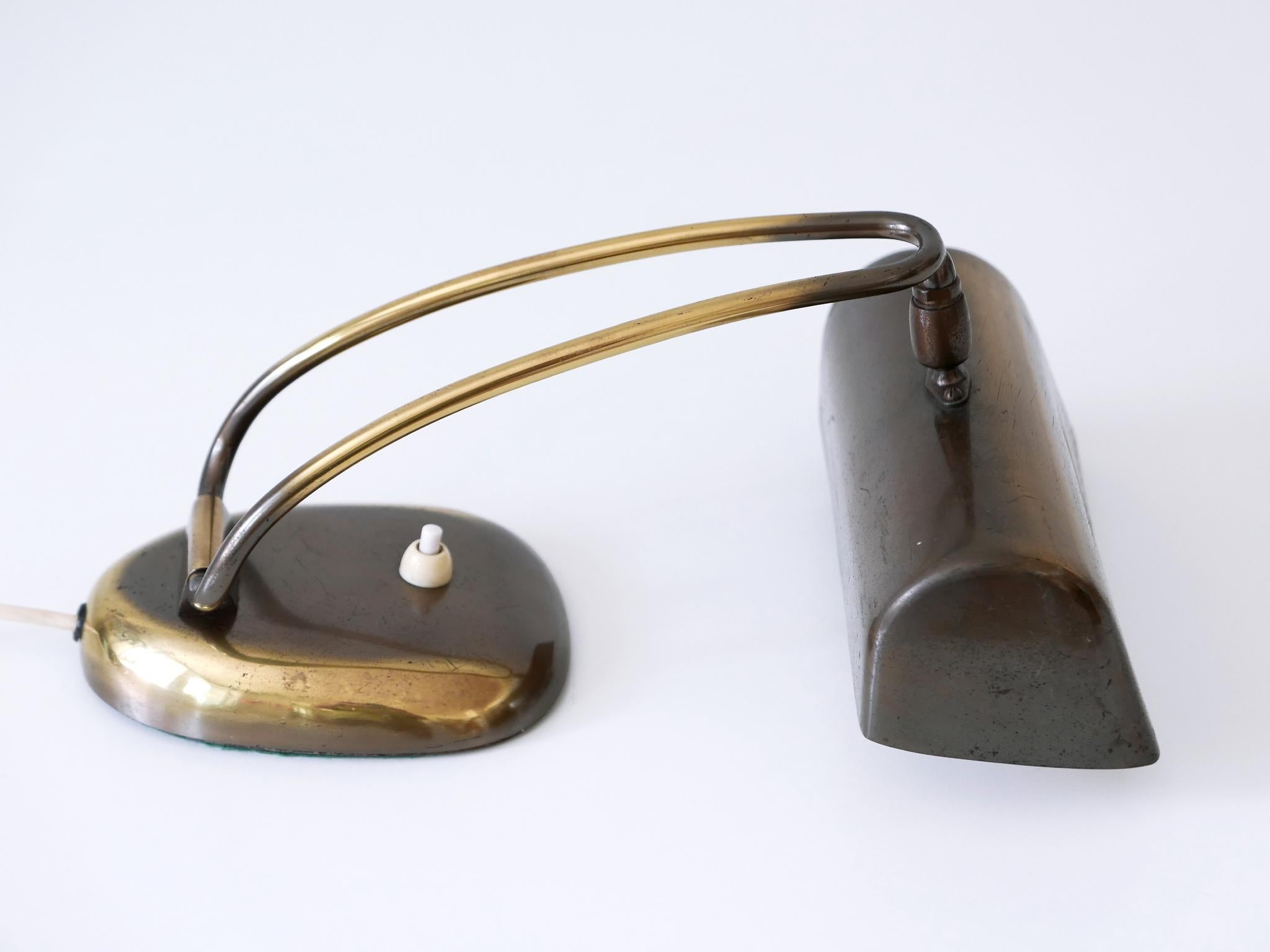 Rare & Elegant Mid-Century Modern Brass Piano Lamp or Desk Light Germany 1950s For Sale 13