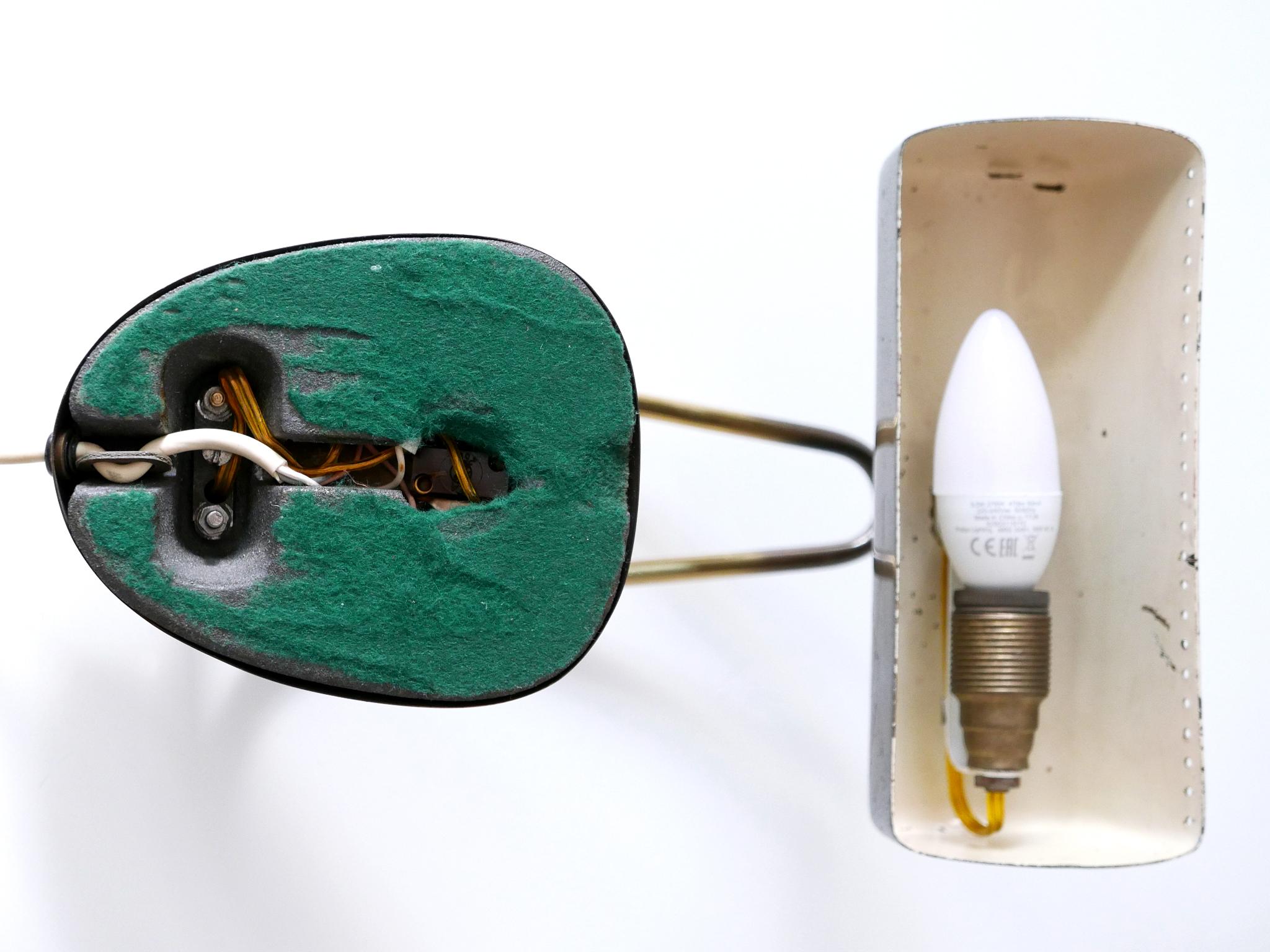 Rare & Elegant Mid-Century Modern Brass Piano Lamp or Desk Light Germany 1950s For Sale 15
